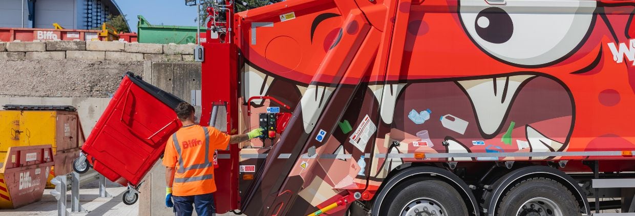 Biffa food waste collection truck