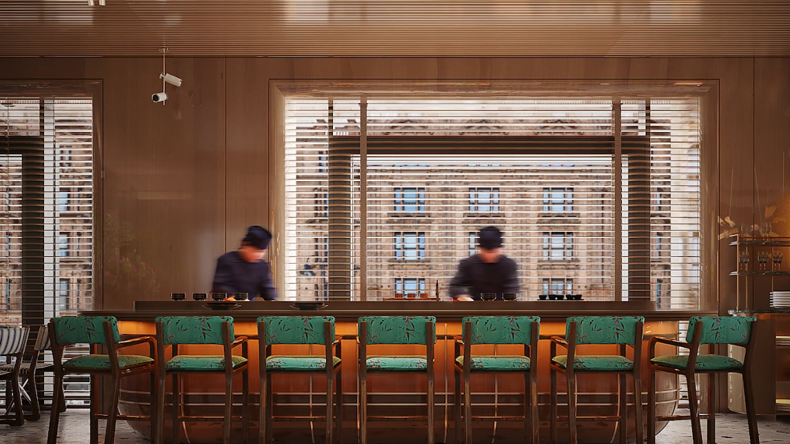 ALBA London sushi counter