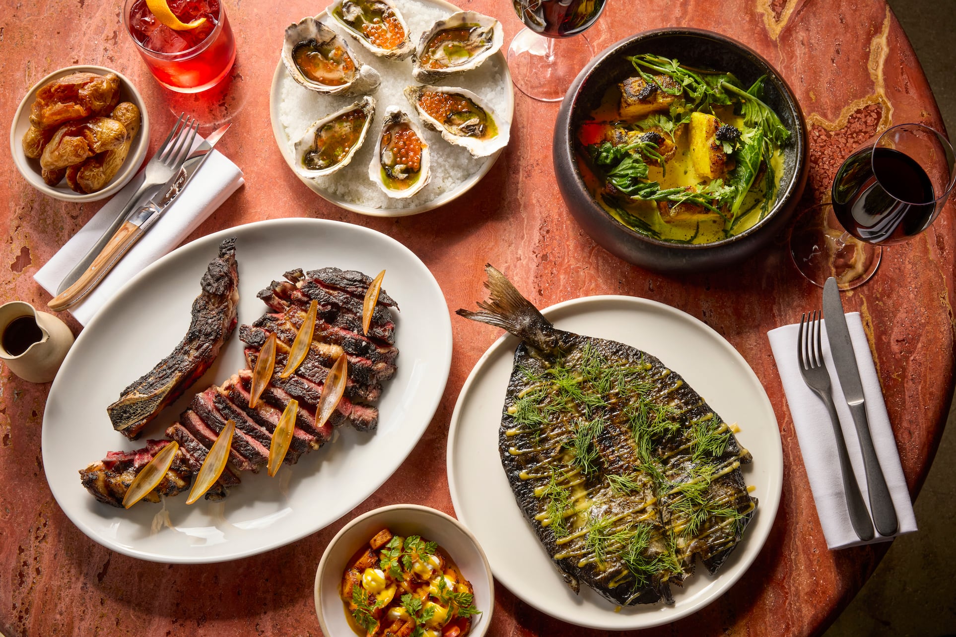 A range of sharing dishes at Kudu