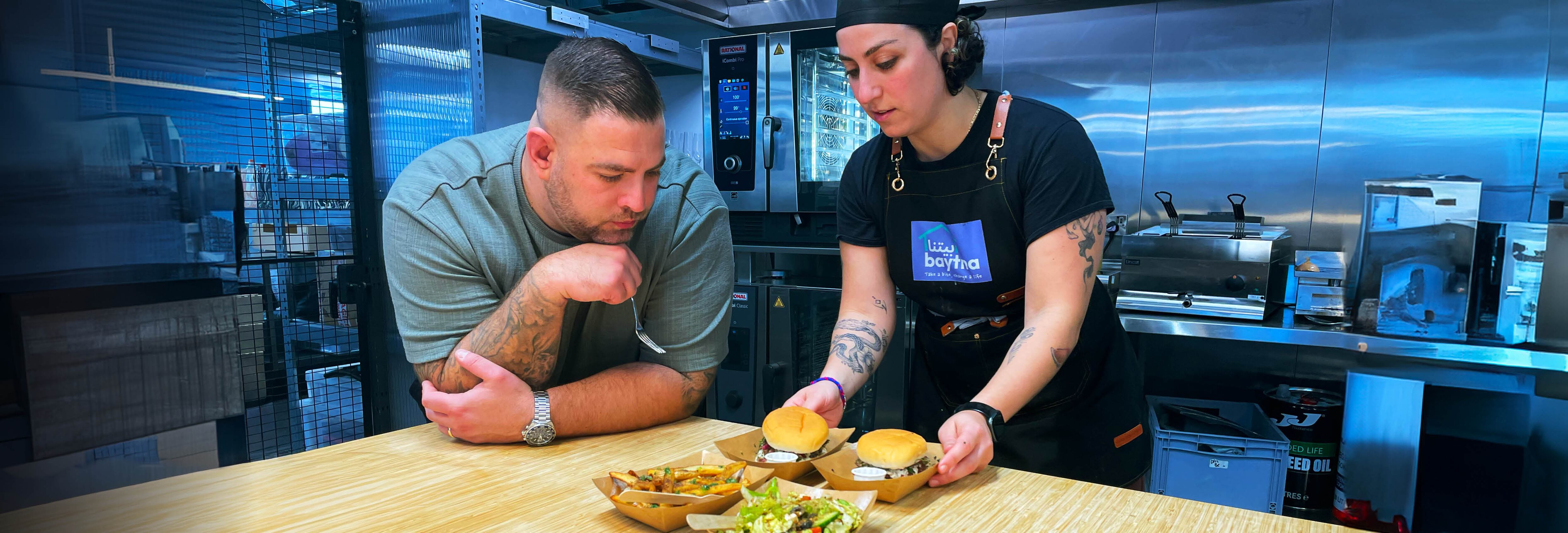 Street food trader and professional chef refine a dish