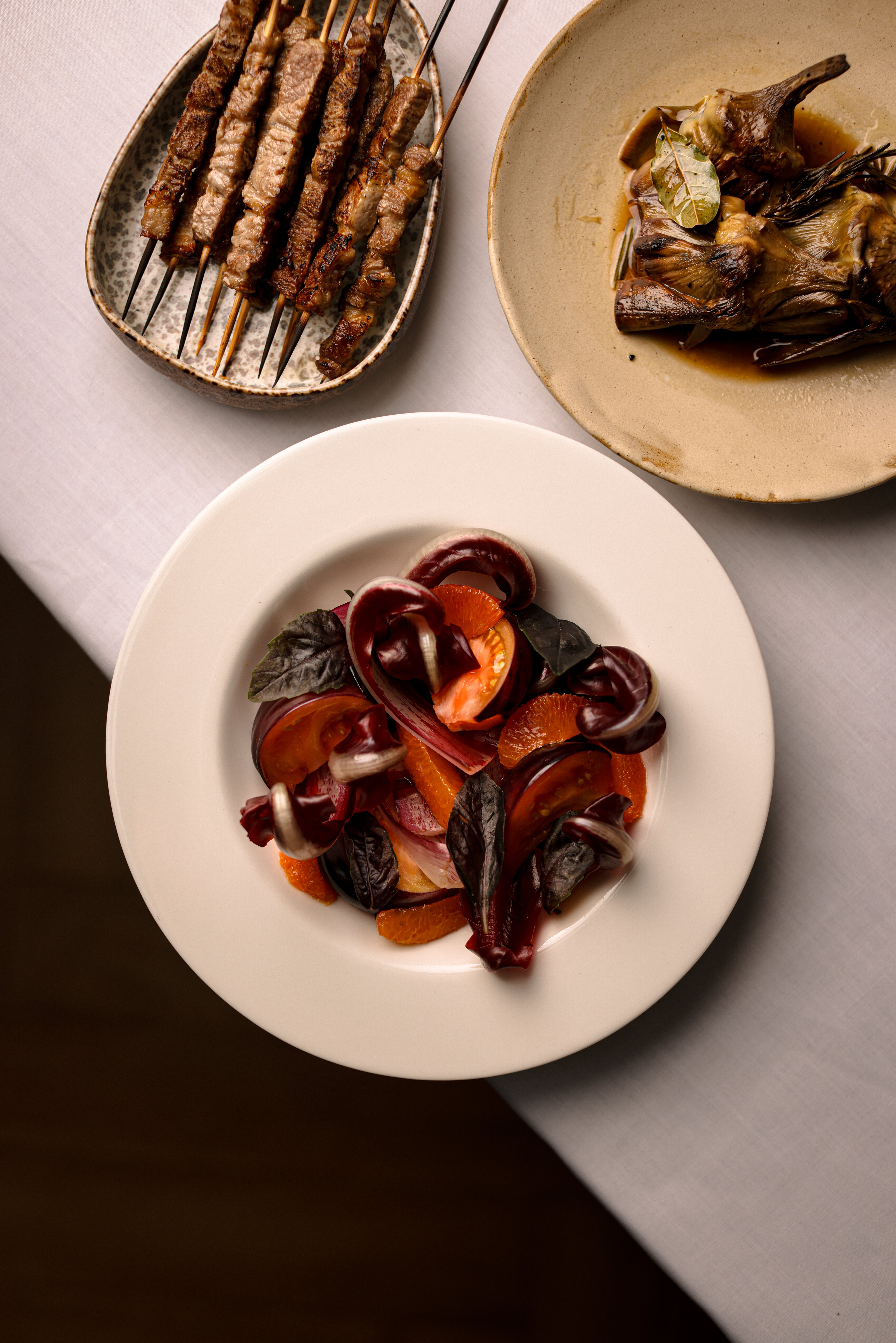 Italian dishes at Auguste restaurant