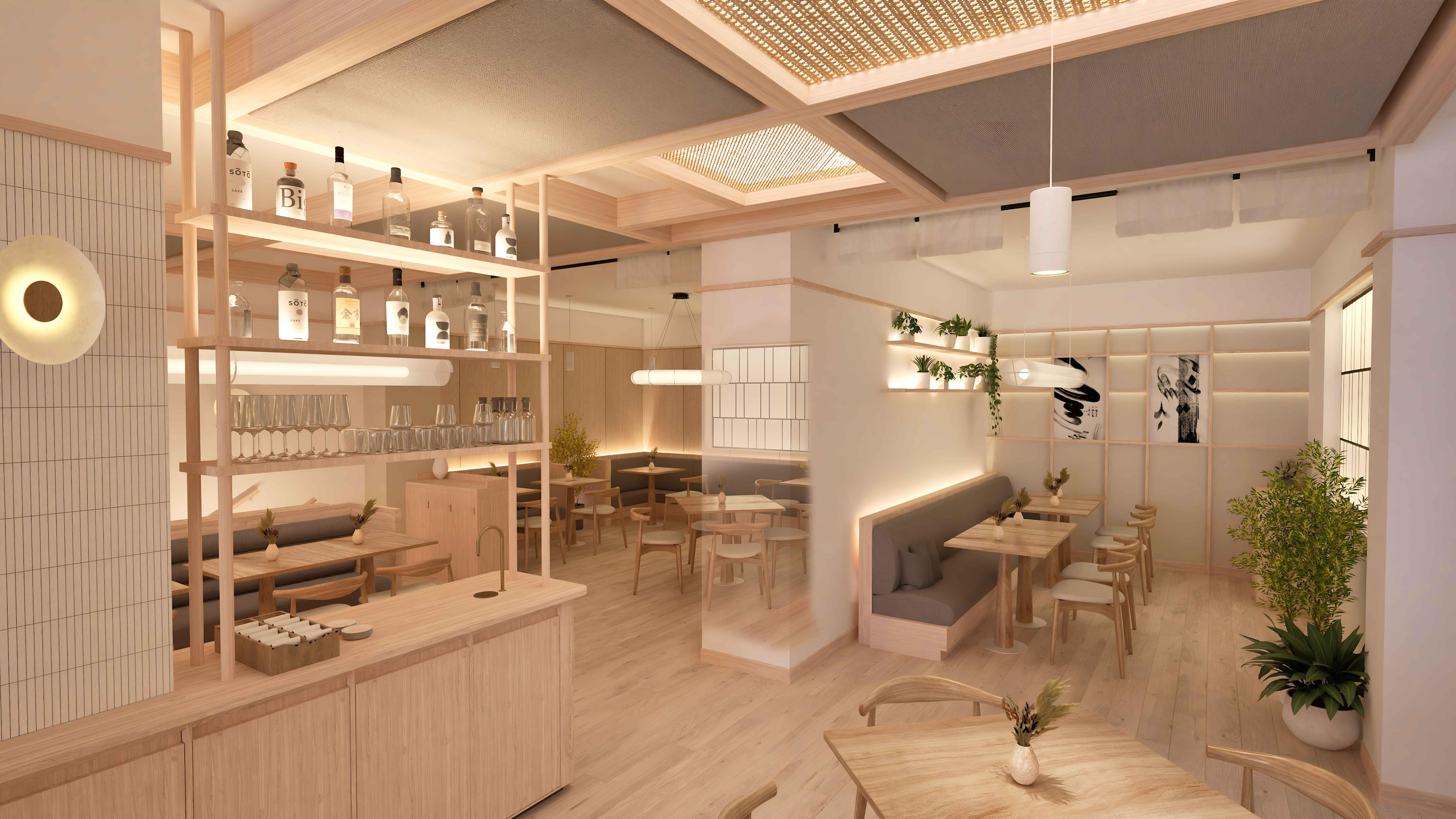 SUMI interior Notting Hill render