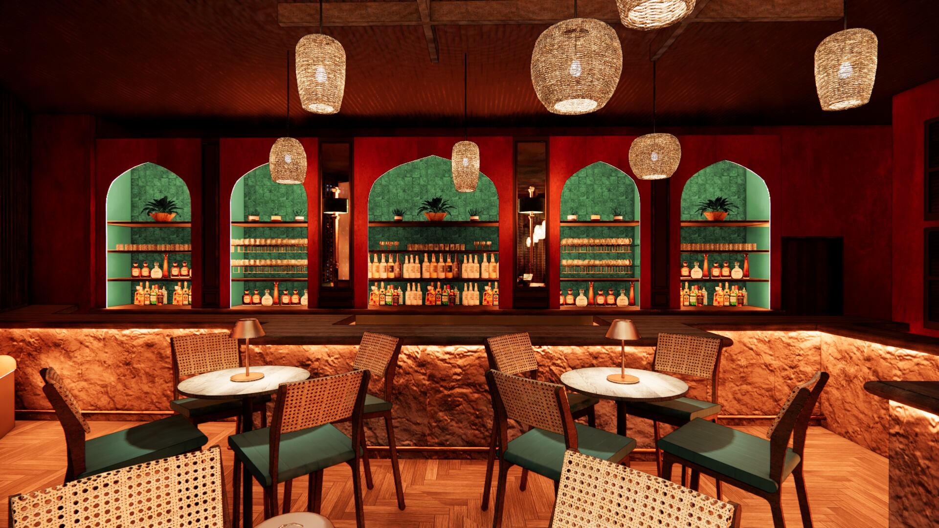 OCASA restaurant Manchester bar area