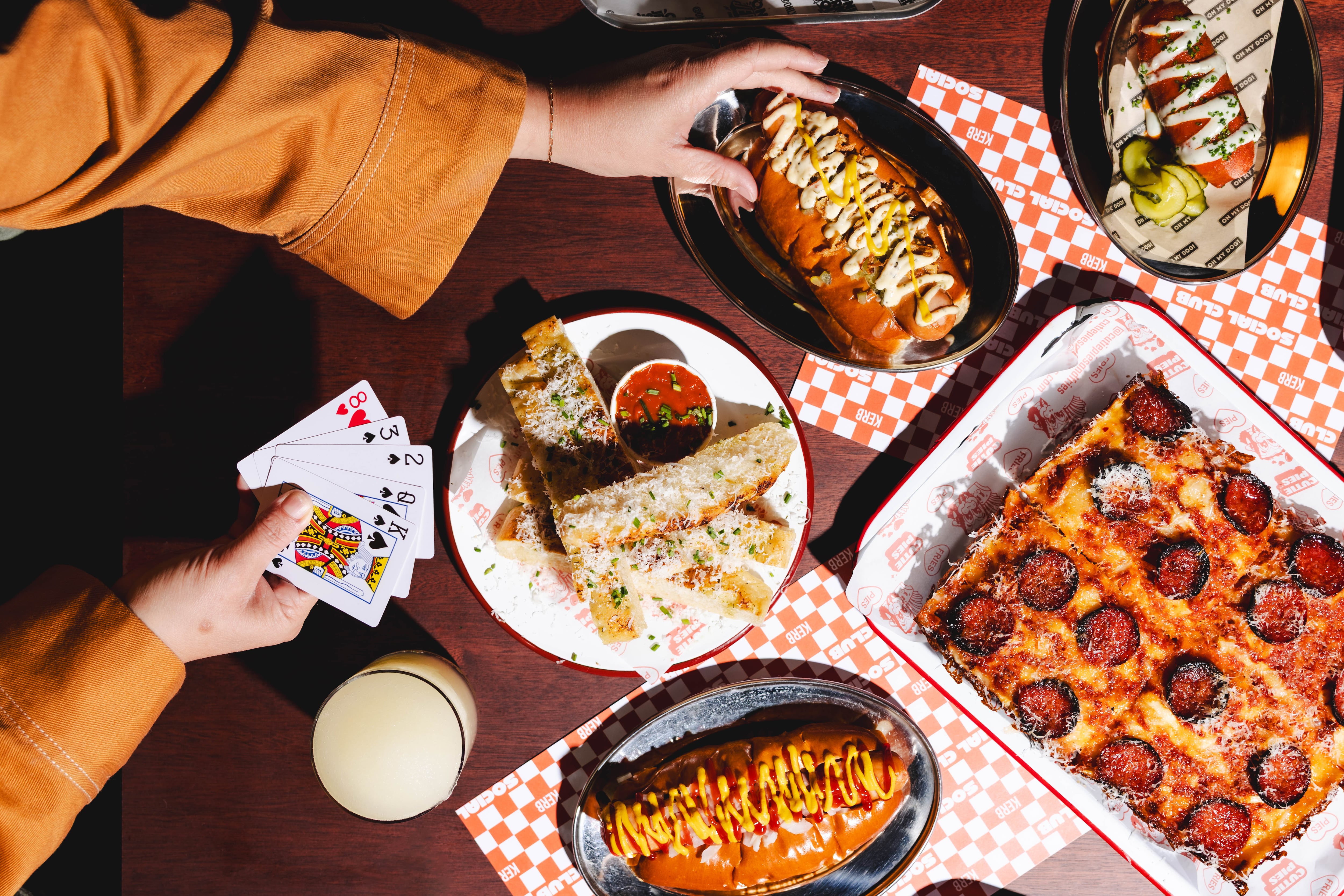 A selection of US-style food at KERB Social Club