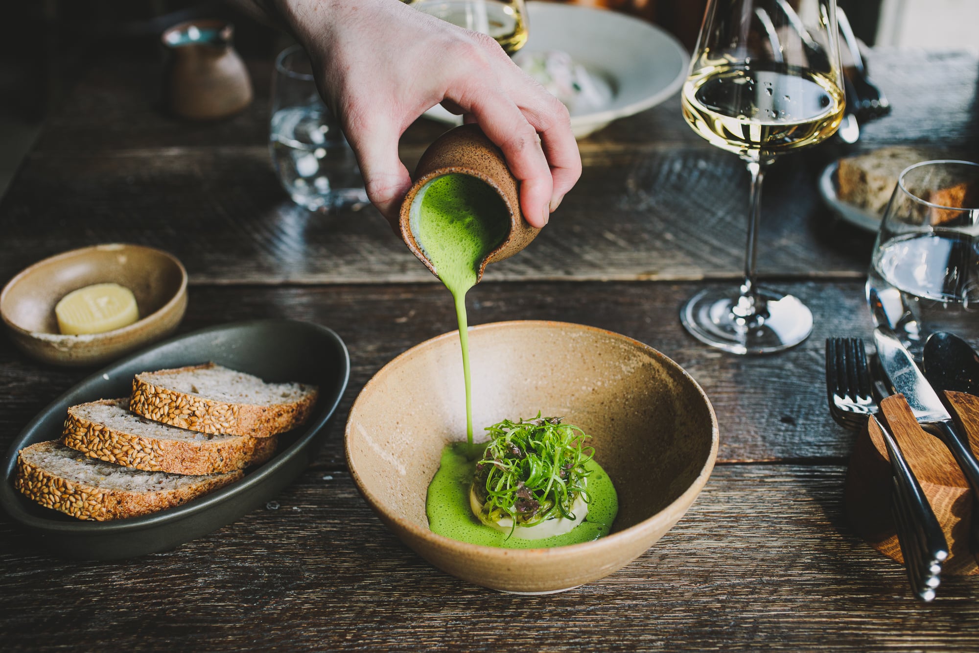 Dishes as Kynd restaurant