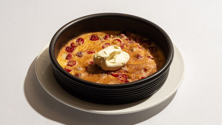 Bar Valette's cranberry clafoutis
