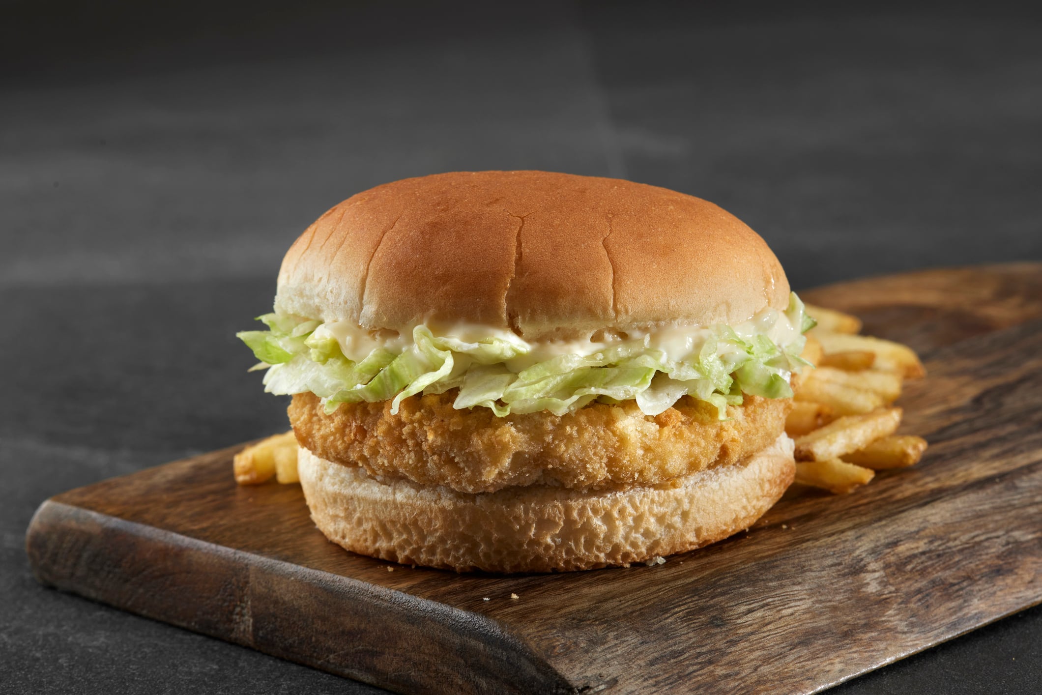 A chicken burger
