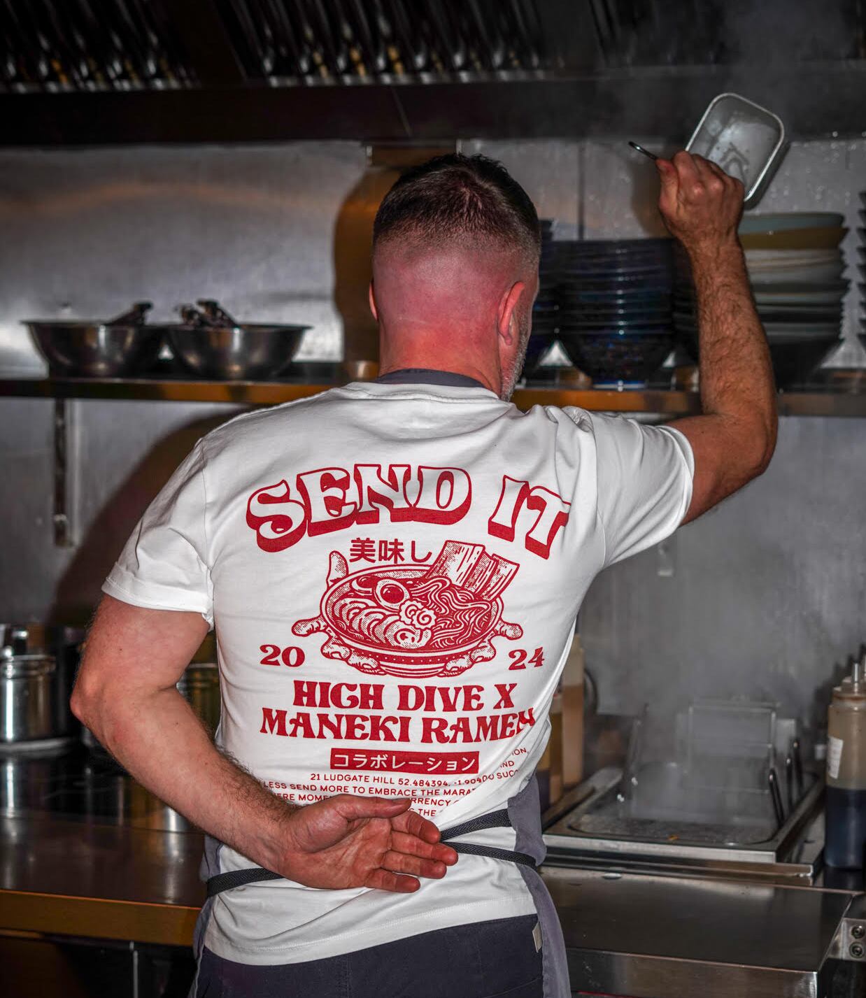 A chef at Maneki Ramen