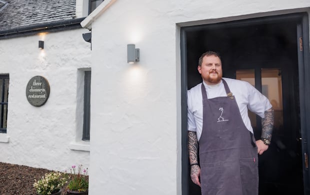 Head chef at The Three Chimneys Paul Green standing in the doorway