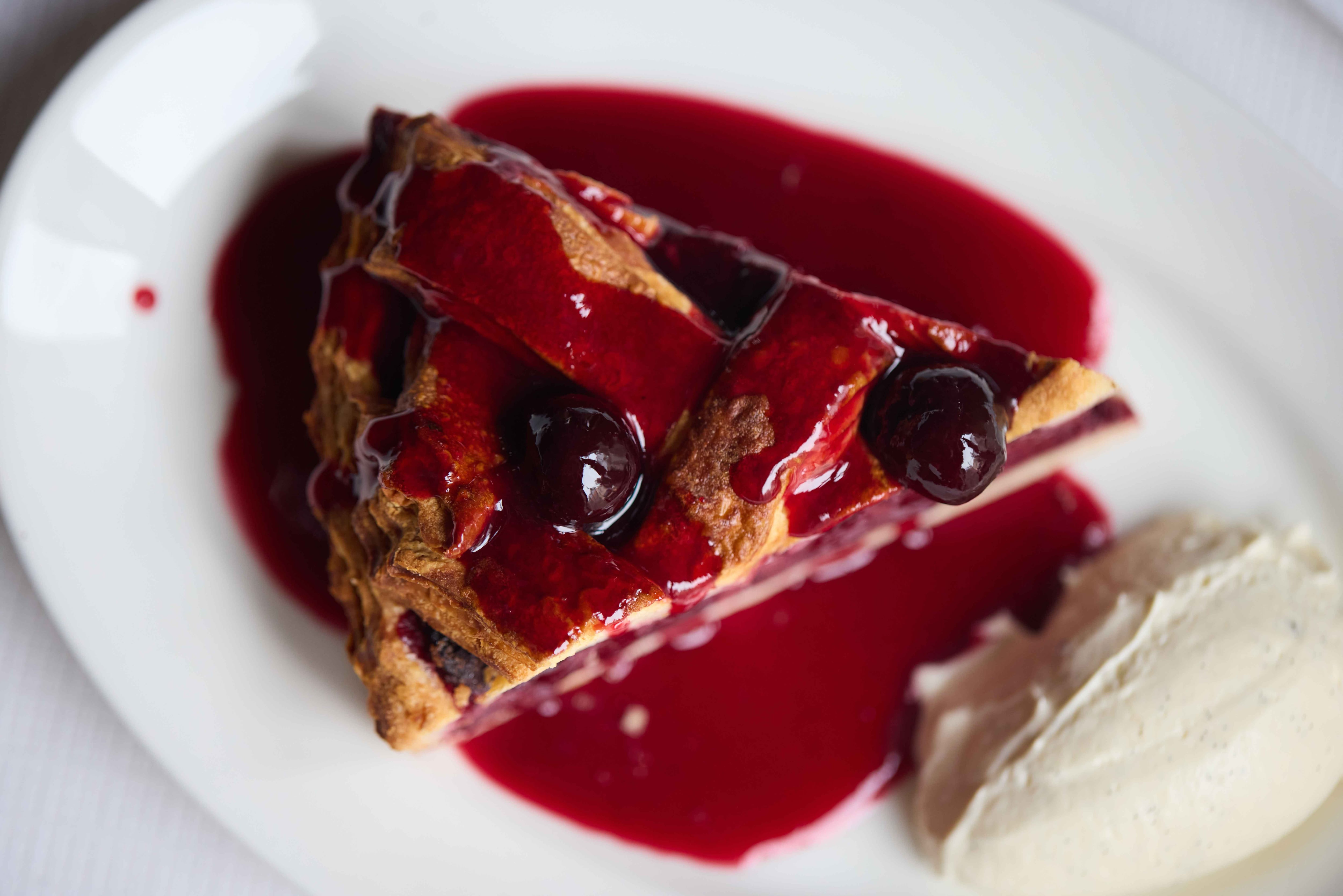 Lucky Grill's sour cherry pie