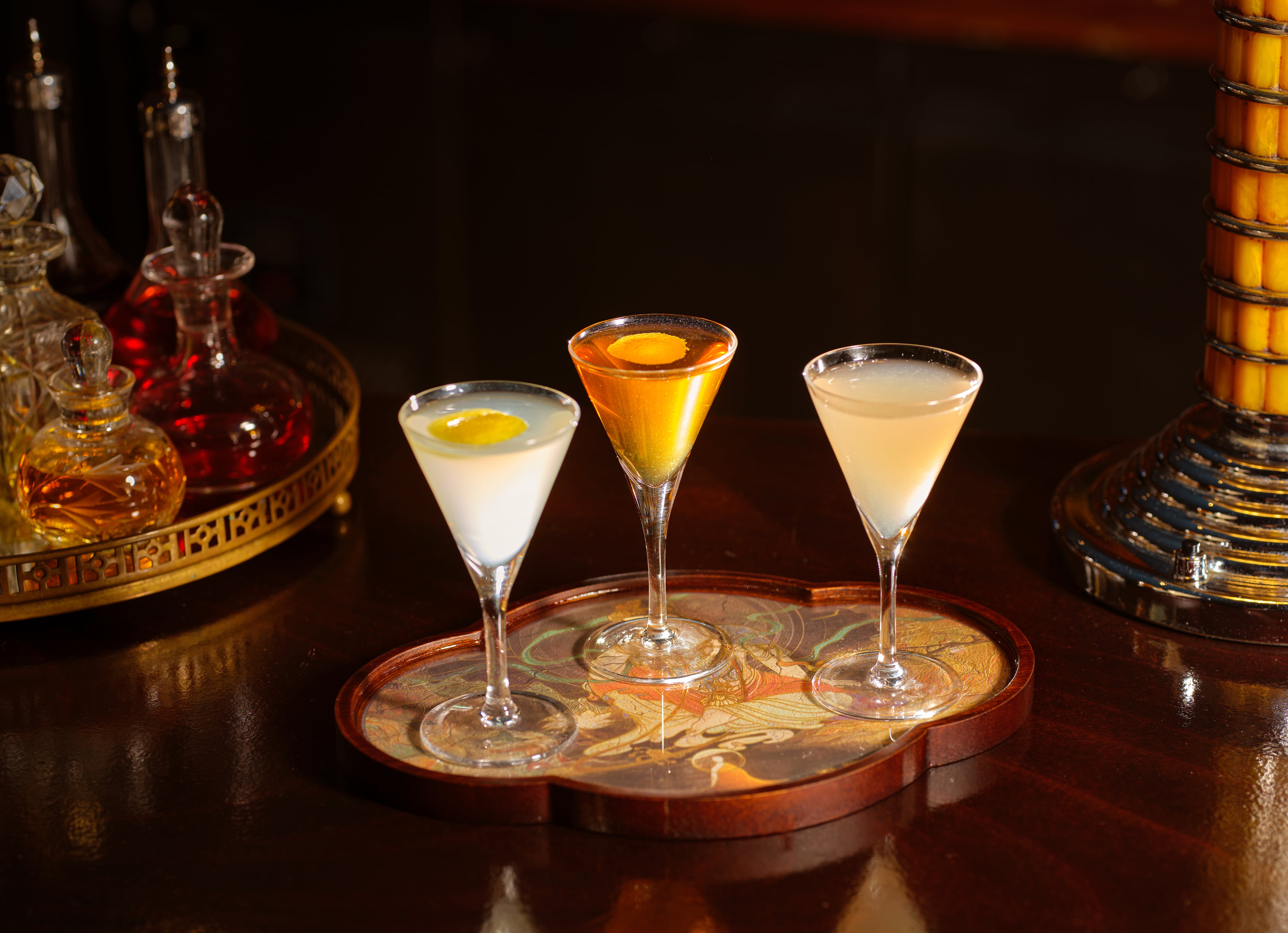 A trio of cocktails at China Tang