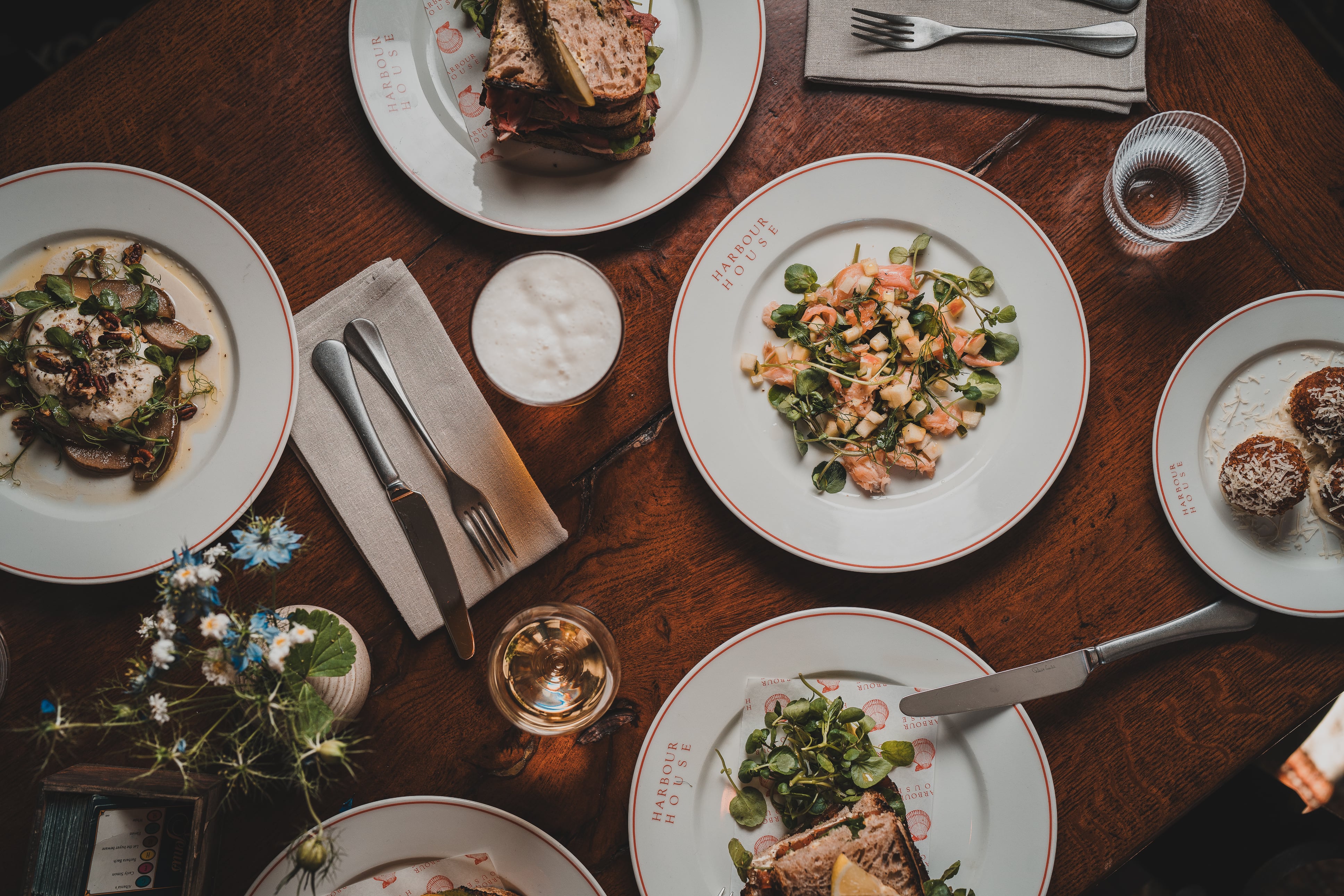 Seafood dishes at Harbour House