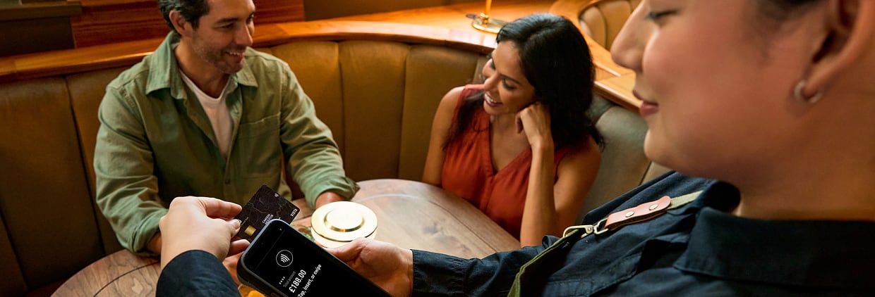 Toast handheld POS in restaurant