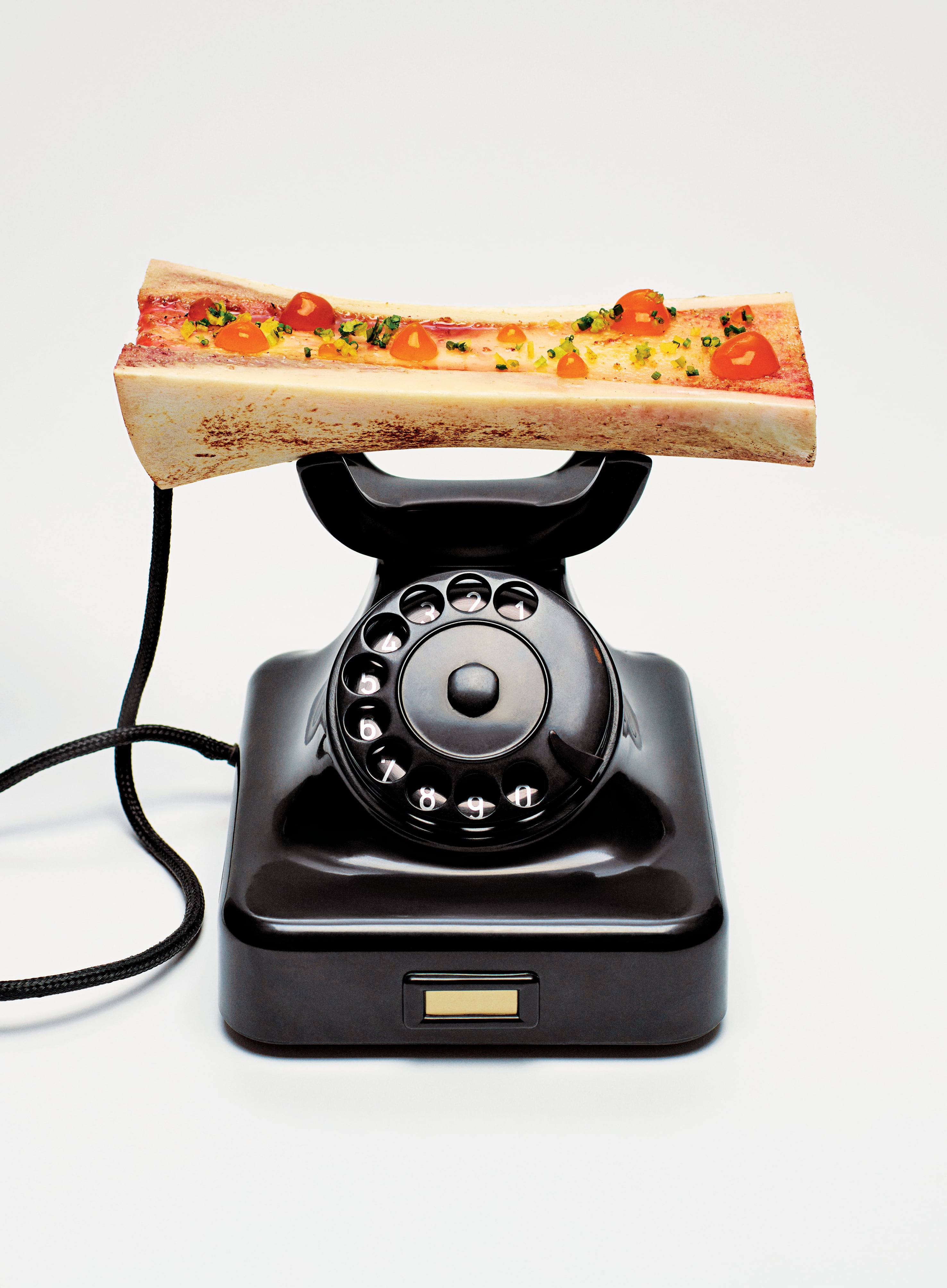 Roasted bone marrow, saffron and gremolada