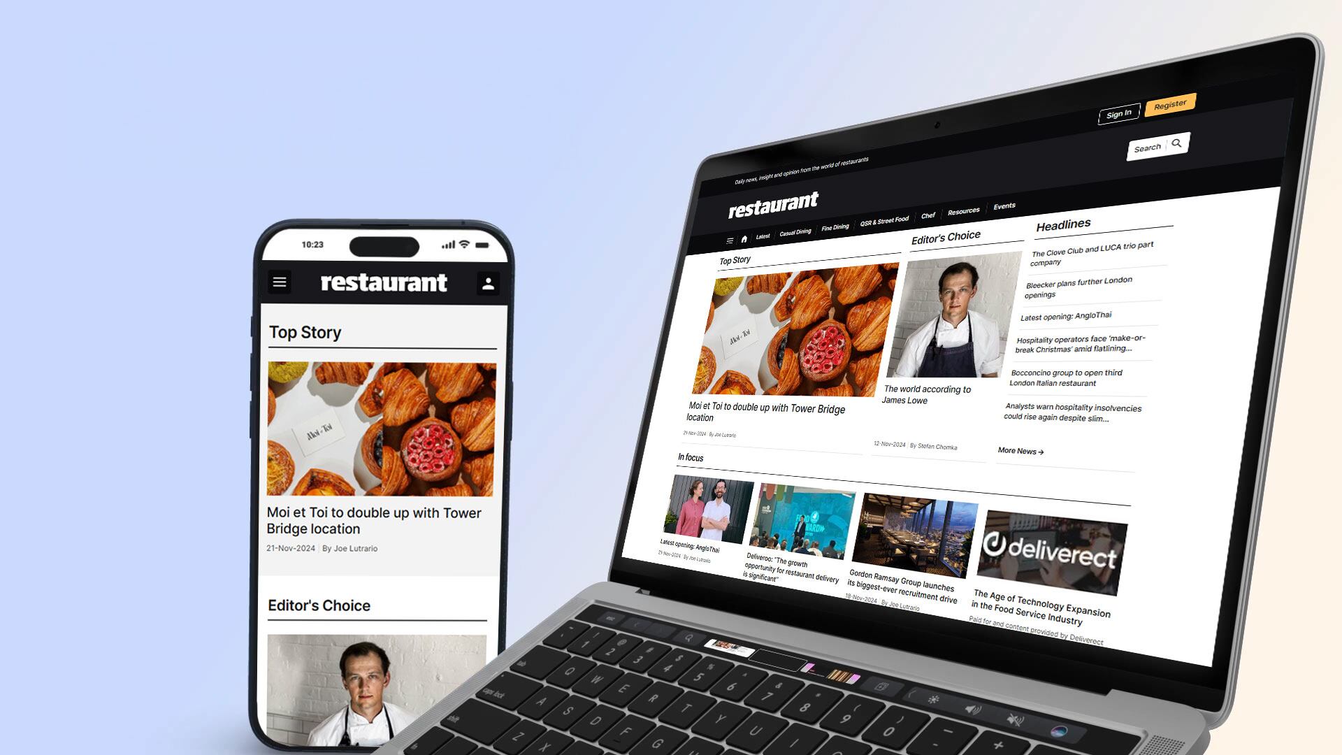 Restaurant has a new website
