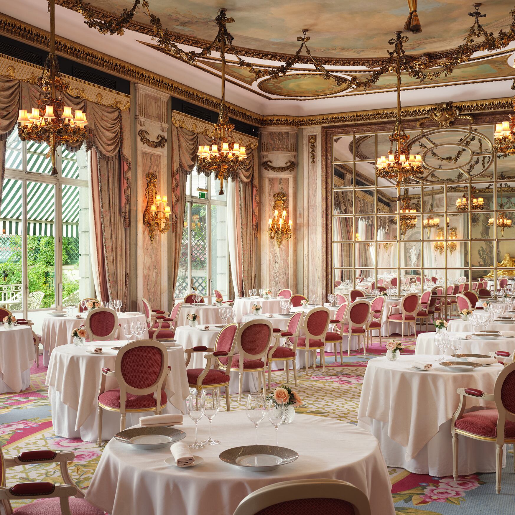 The dining room at The Ritz London is considered to be one of the most beautiful in the world