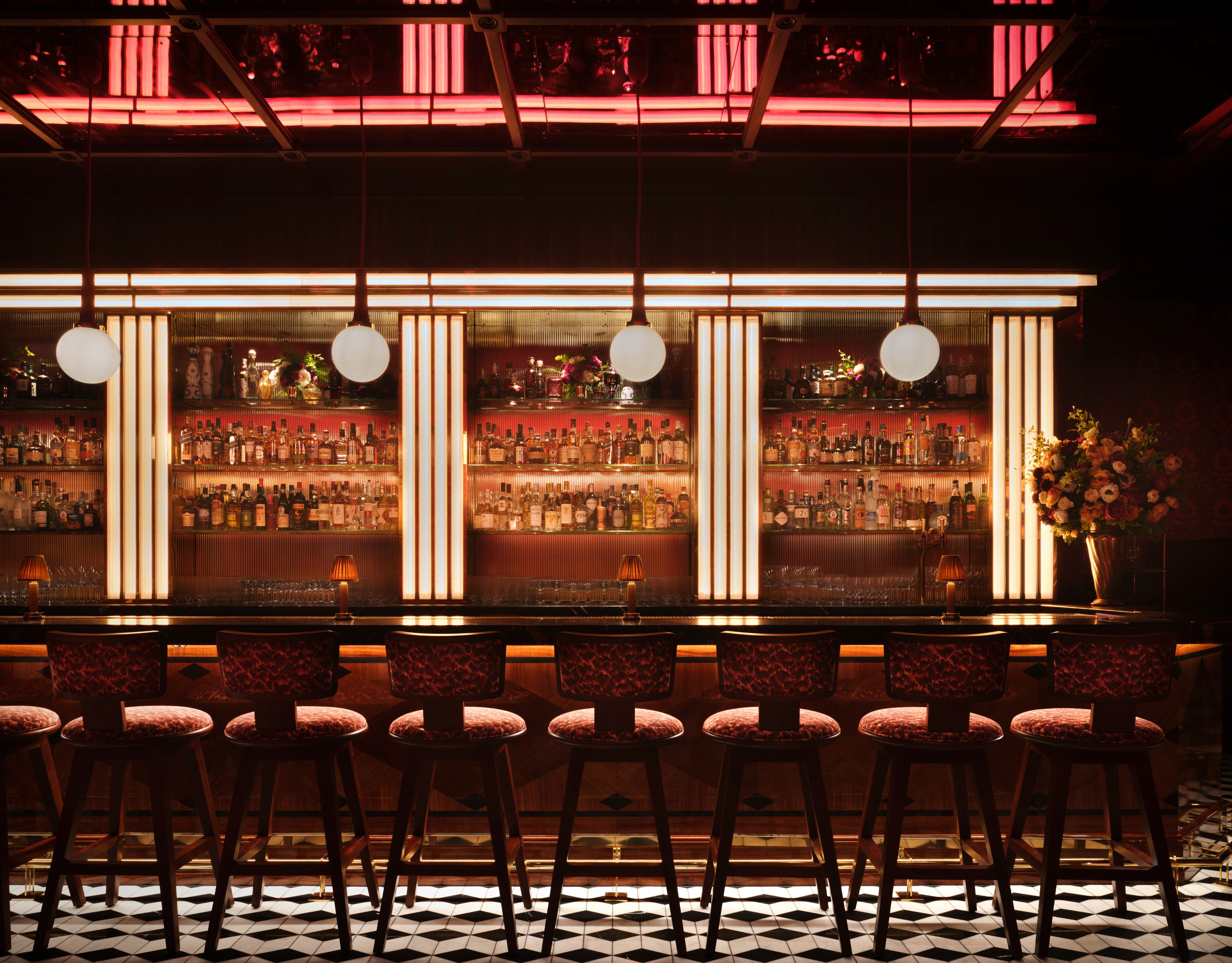 The downstairs bar at Carbone Mayfair