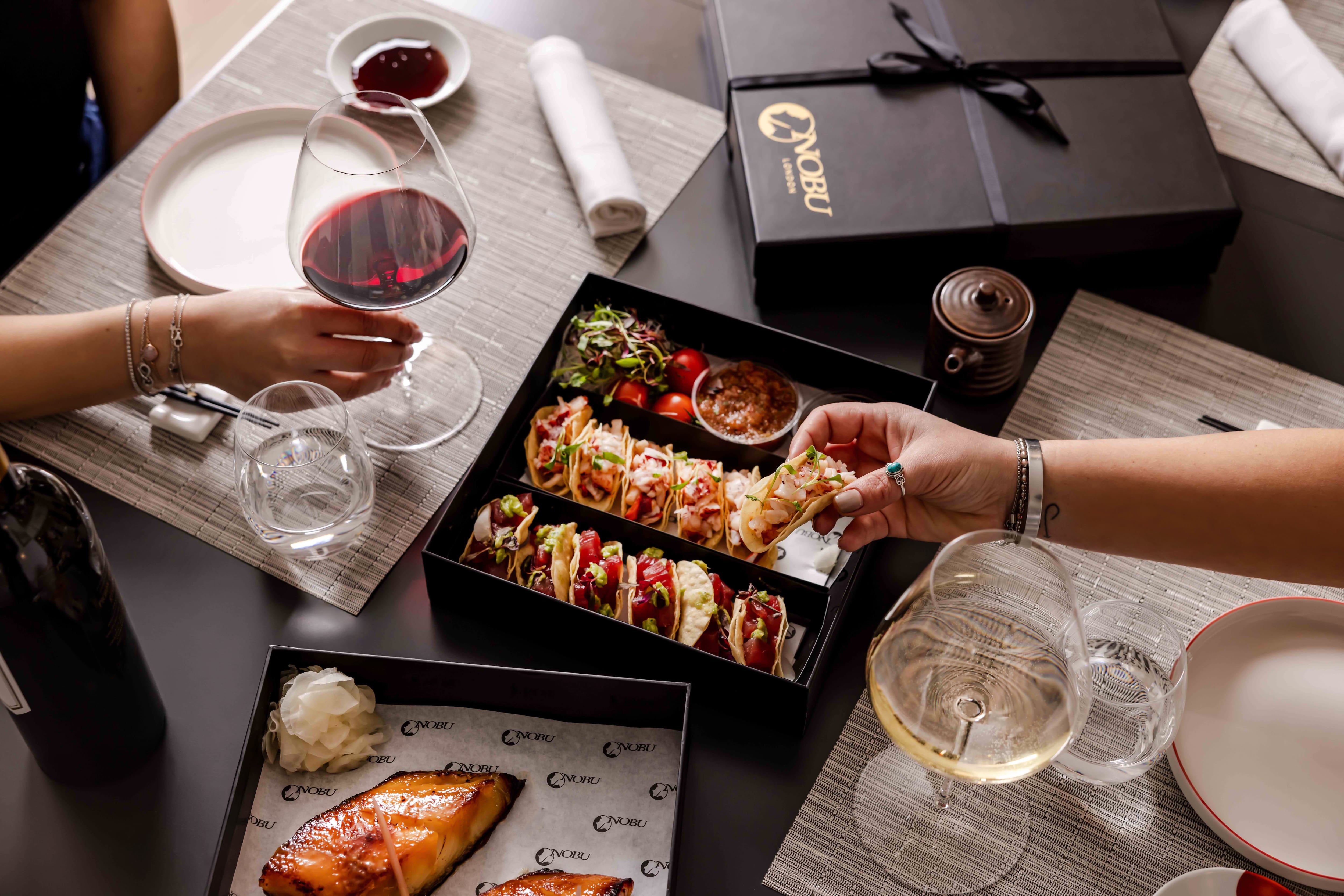 A selection of Japanese dishes from Nobu at Home