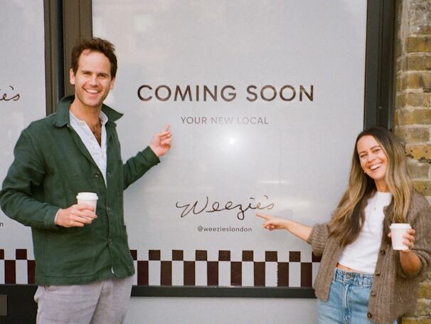 amie founders in front of Weezie's new opening