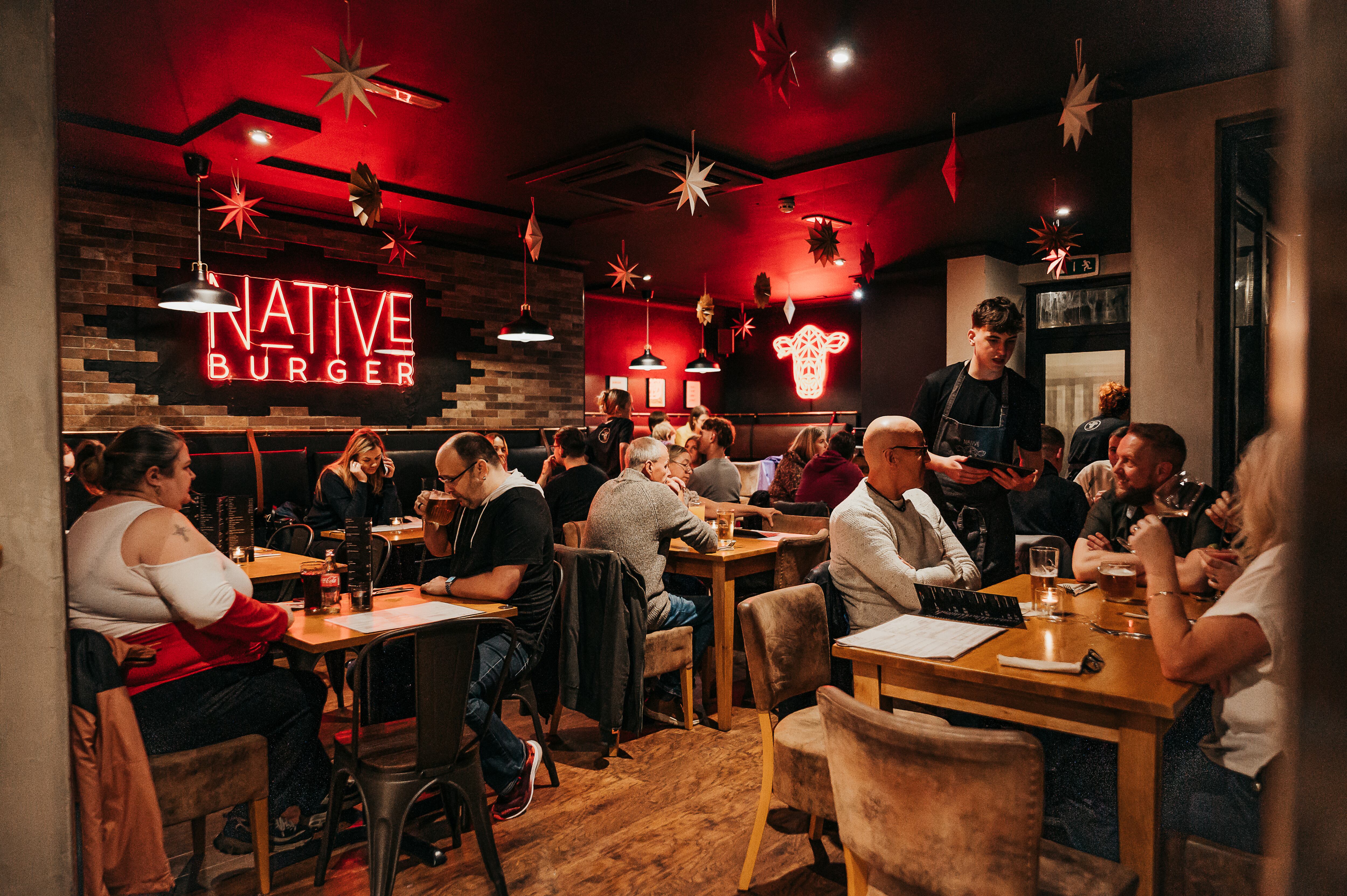 Native Burger Bodmin's interior
