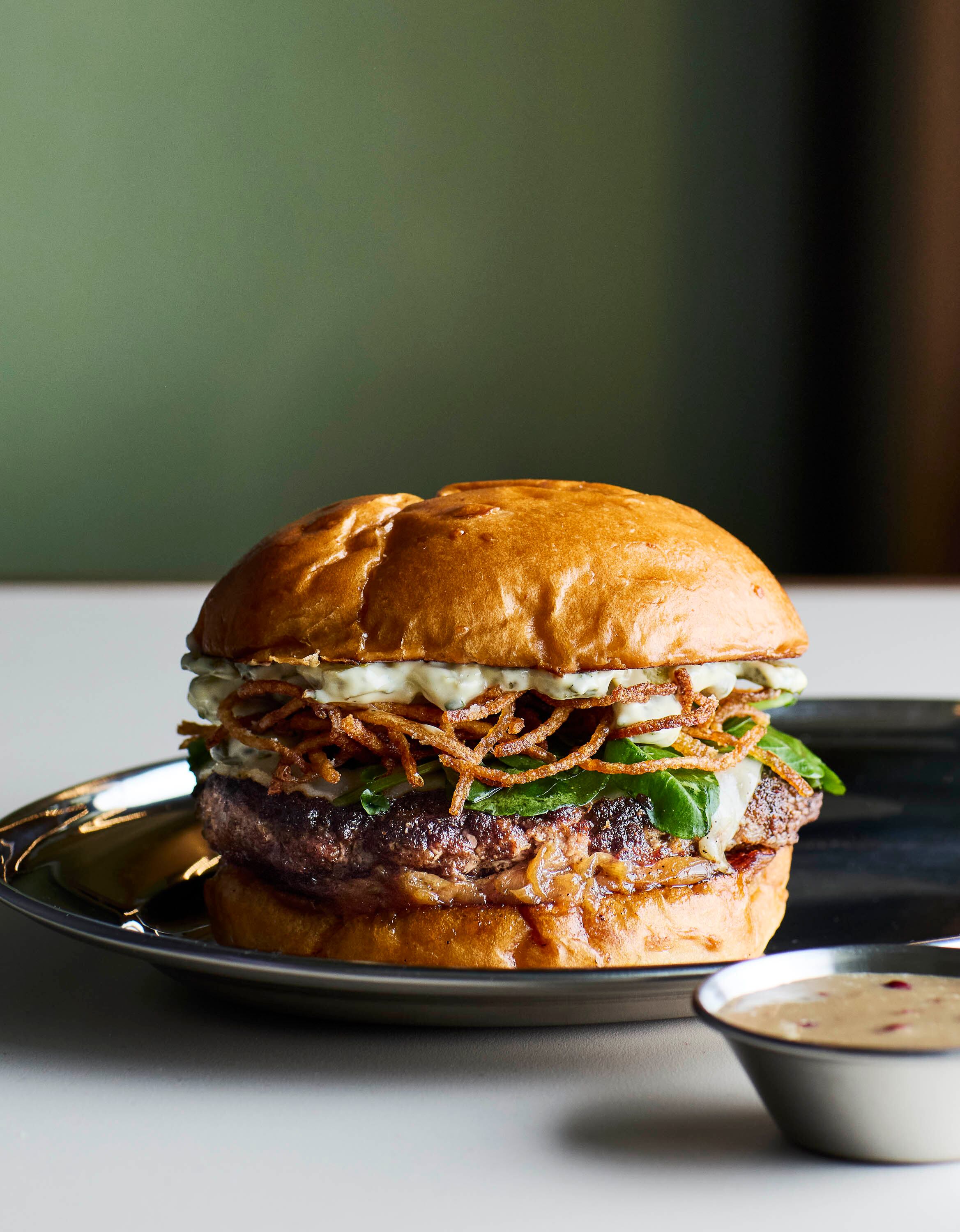 A burger at heard