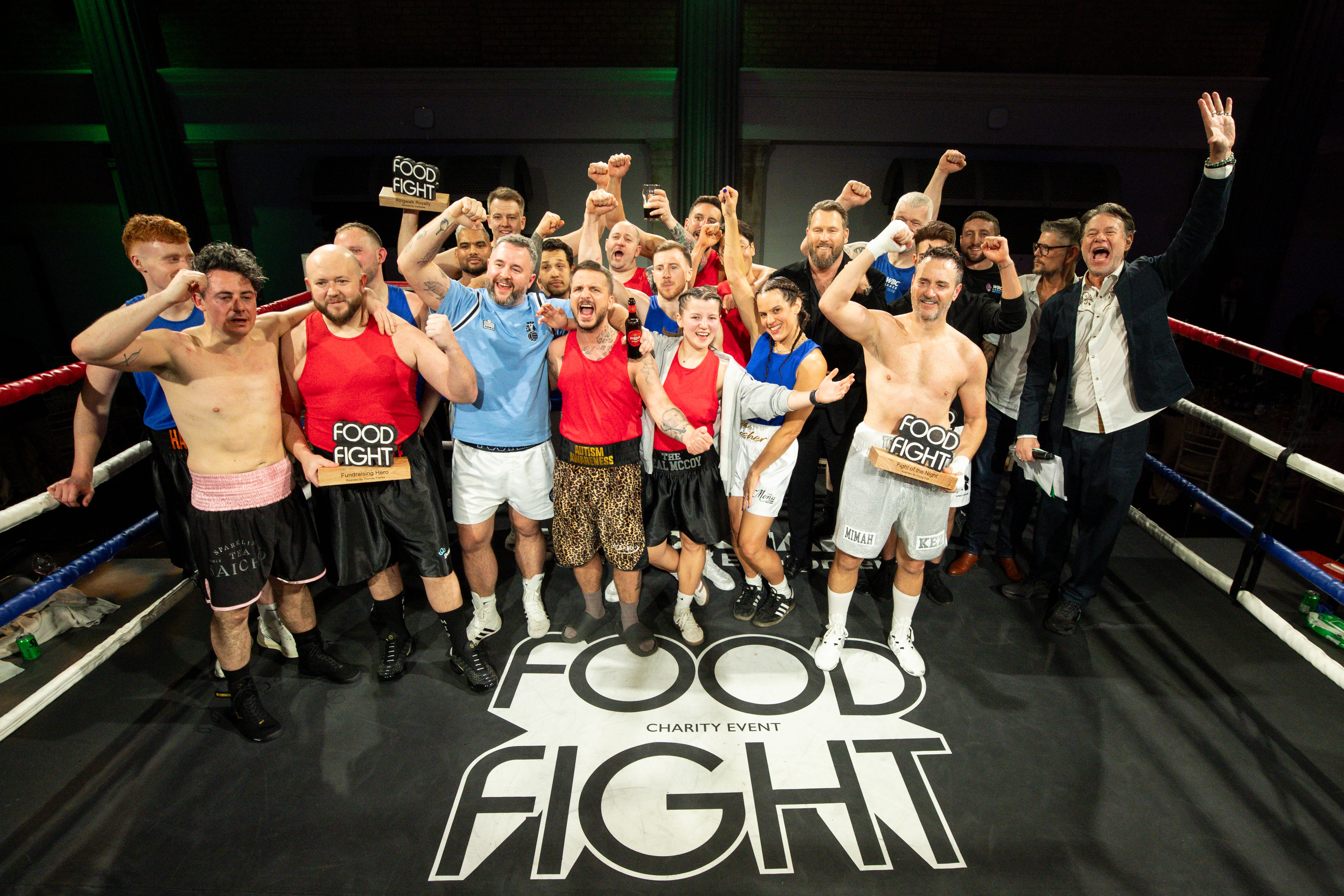 Chefs in a boxing ring for Prept Food Fight