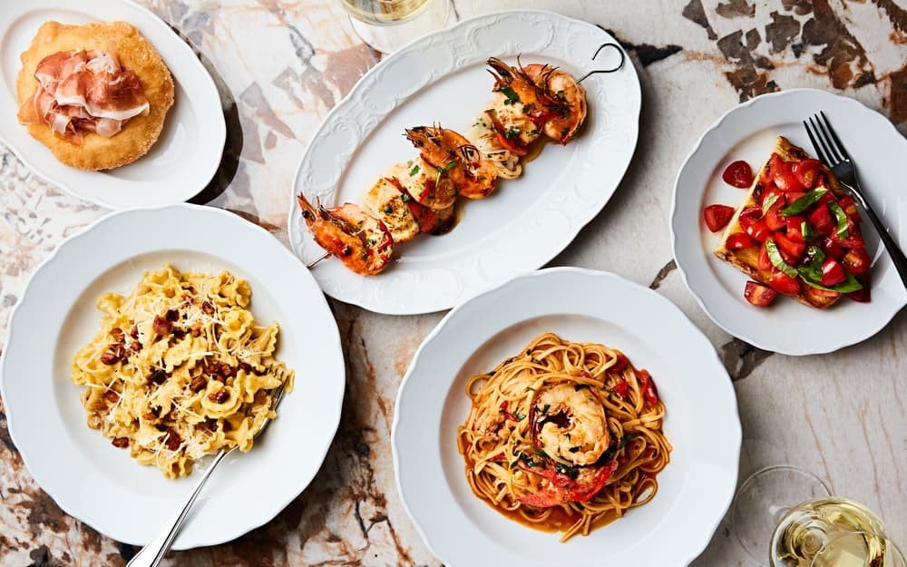 A selection of Italian dishes at Campanelle restaurant