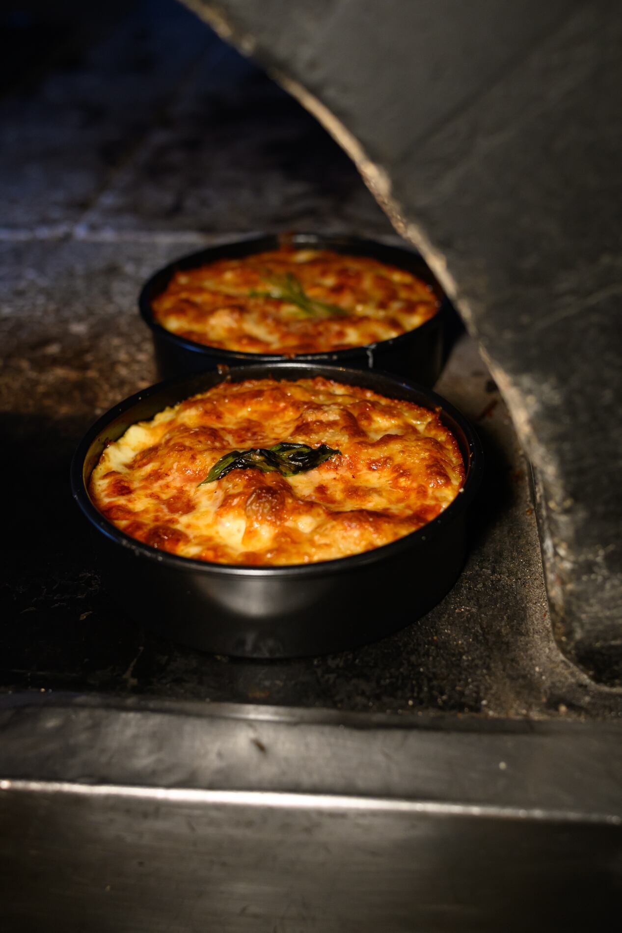 Deep dish pizzas from Little Earthquakes