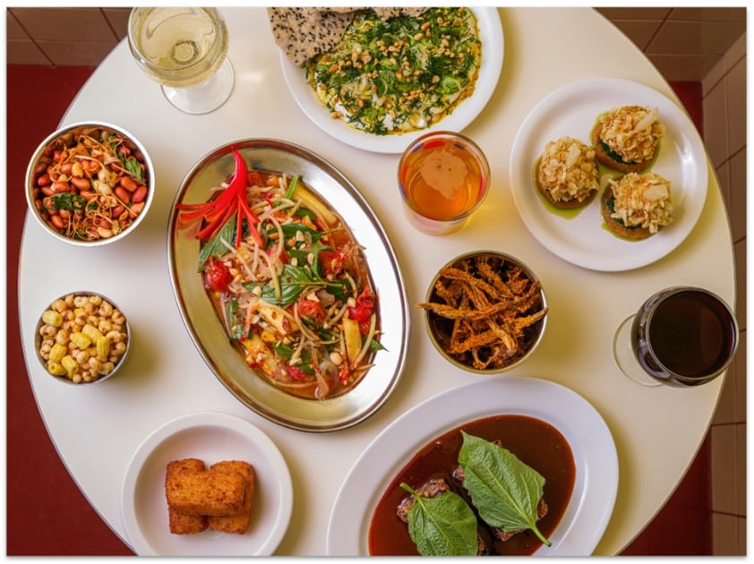 A selection of Vietnamese dishes at Lai Rai