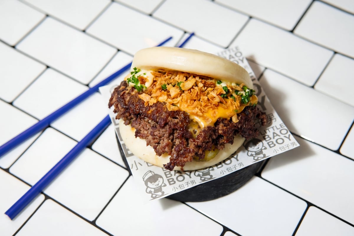Little Bao Boy's cheeseburger bao
