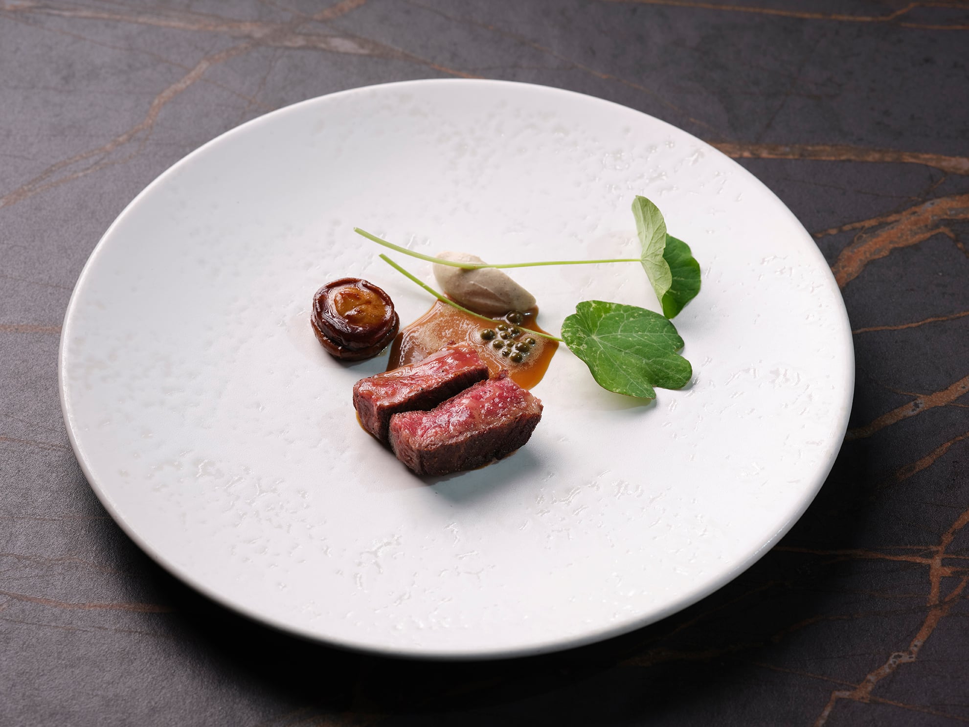 Restaurant Sat Bains' wagyu dish
