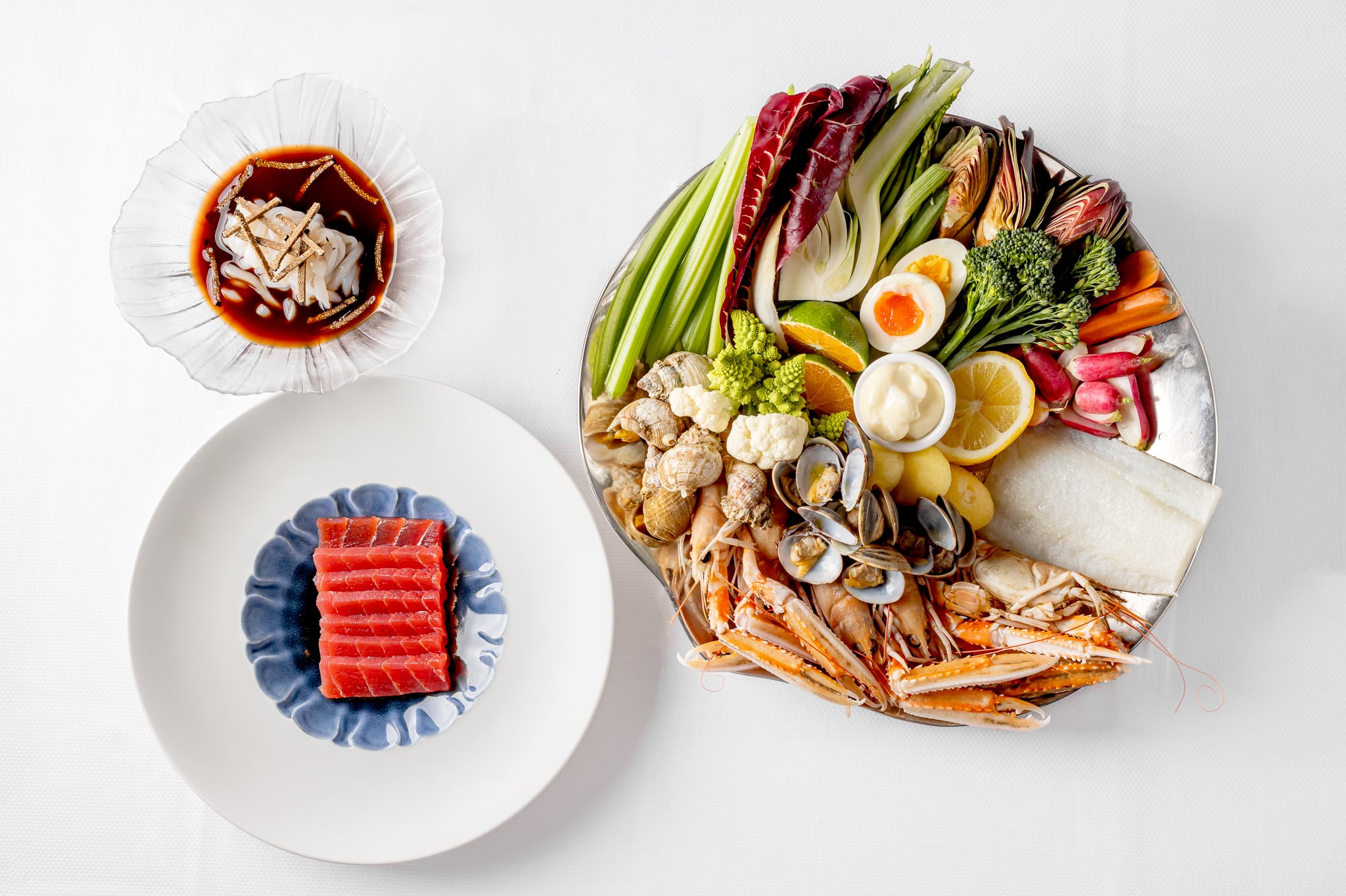 Seafood dishes at Marazine