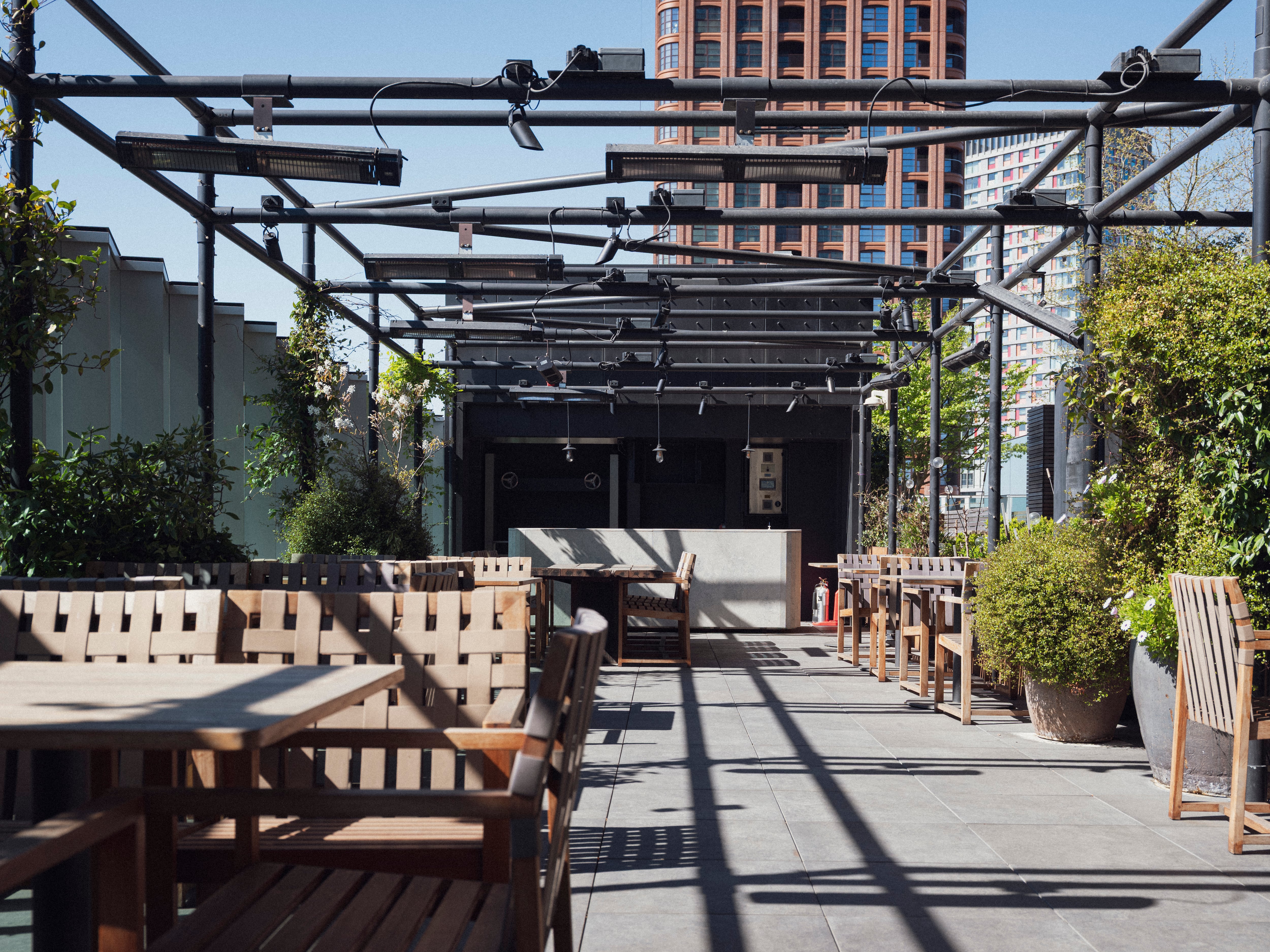 The outside terrace of Kokin Japanese restaurant