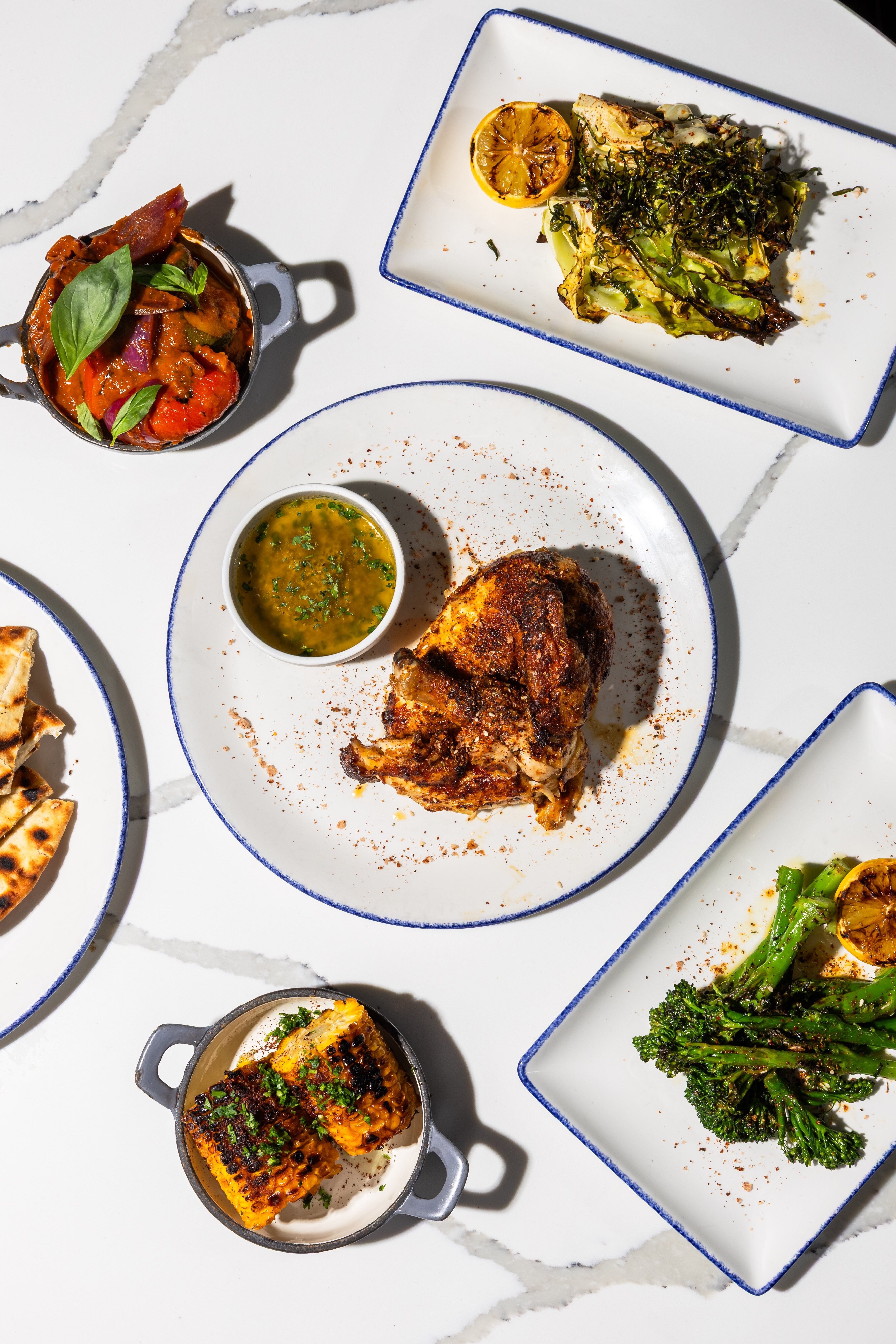 Dishes at Manchester restaurant Butter Bird