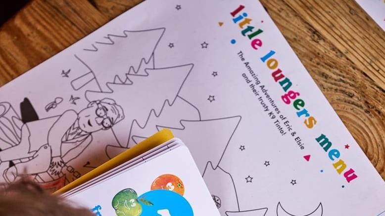 A children's menu at Loungers