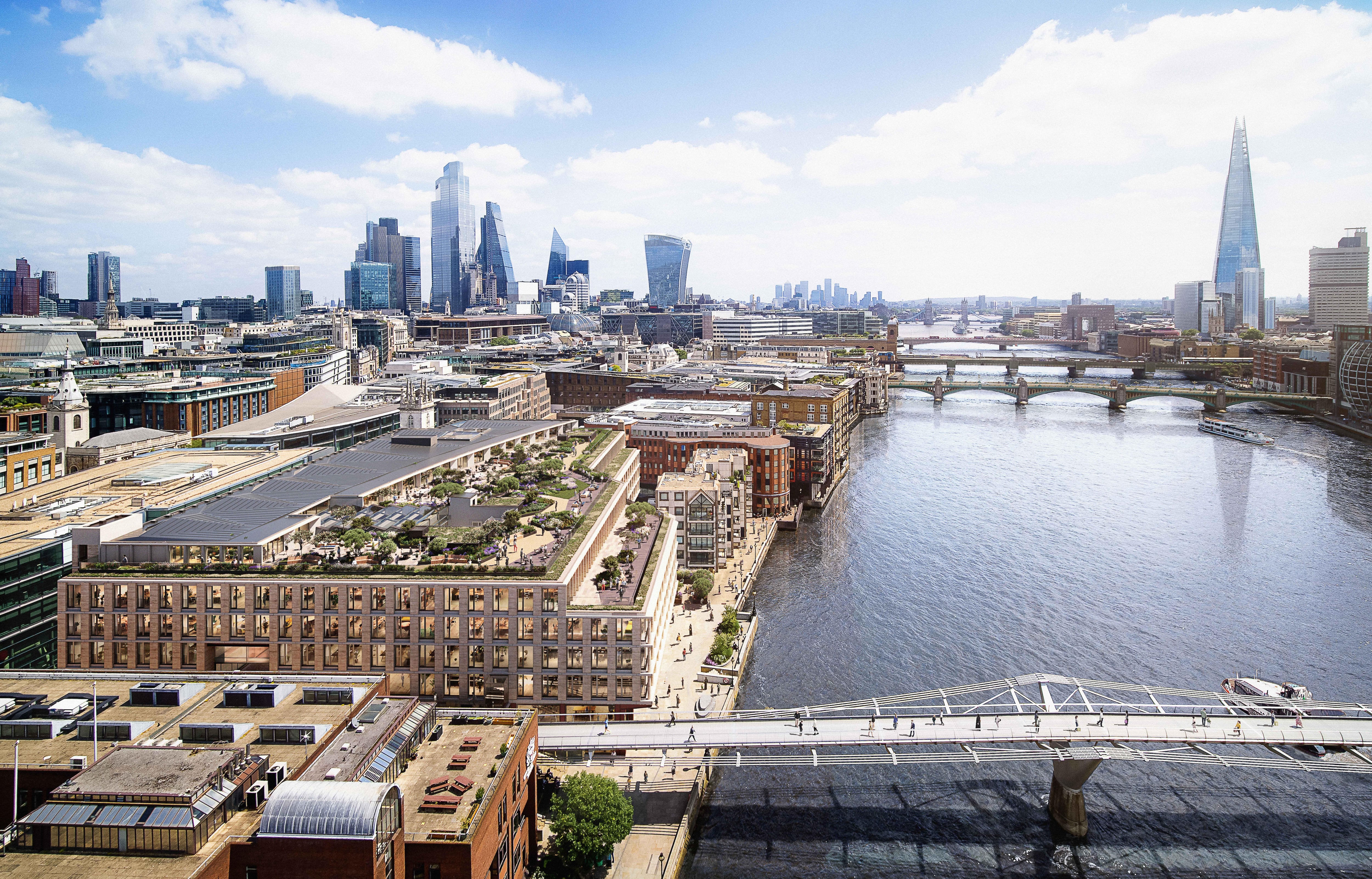 The view from One Millennium Bridge
