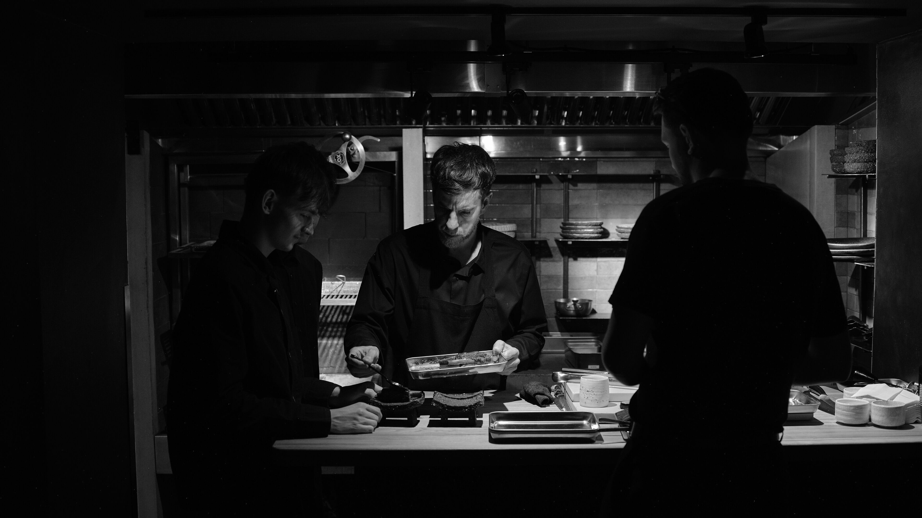Man in black: Peter Sanchez-Iglesias has returned to the stove