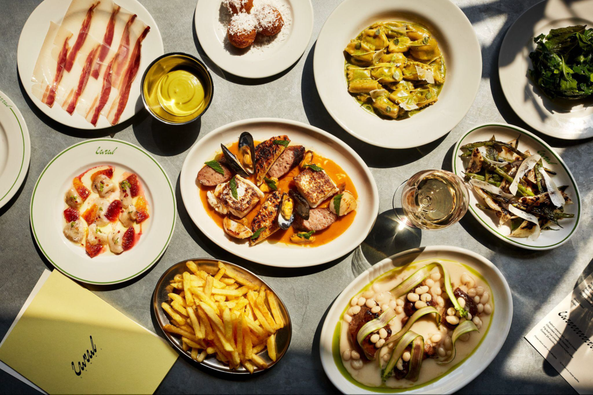 A selection of European dishes at Canal restaurant
