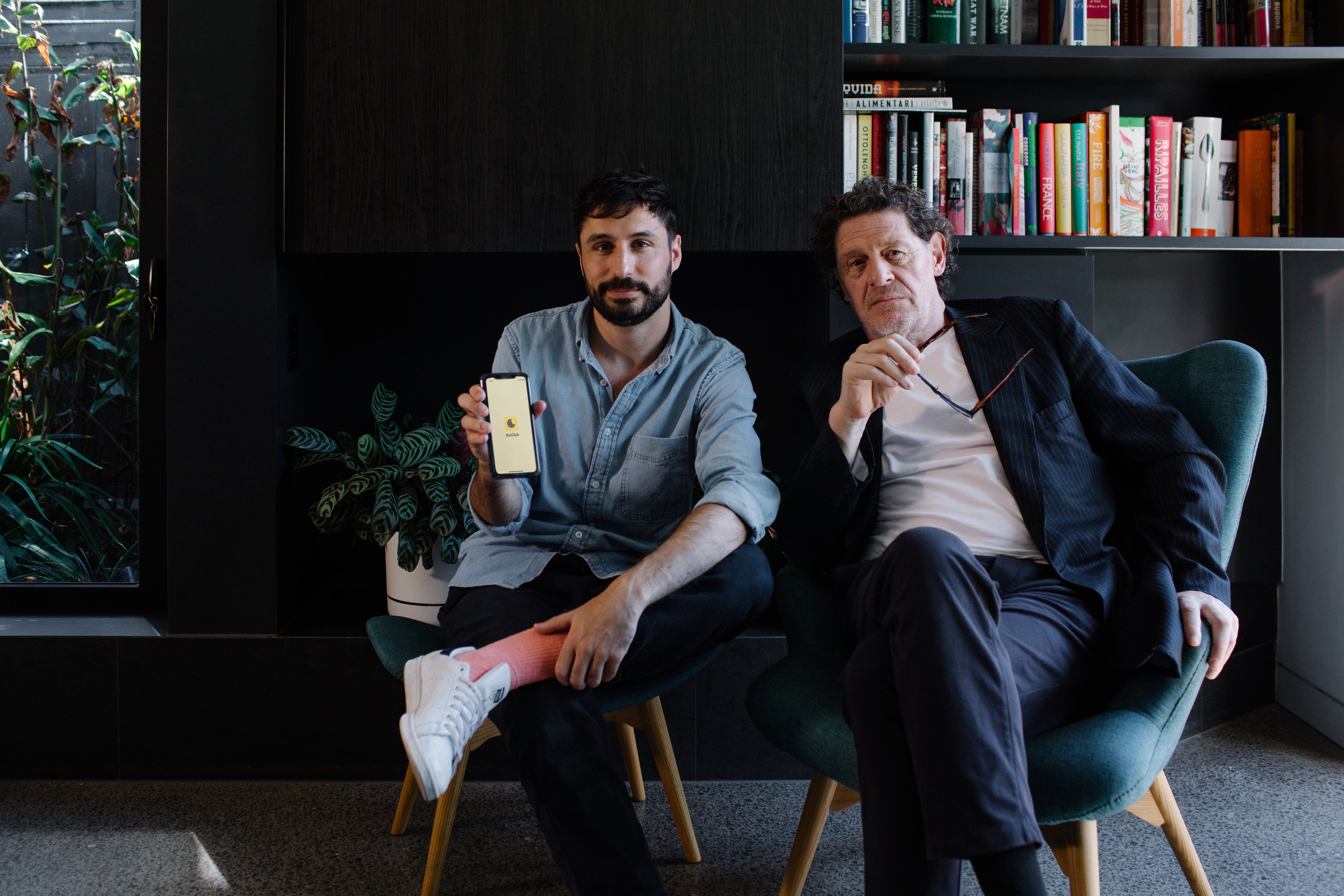 Pan Koutlakis, CEO and co-founder of EatClub and Marco Pierre White