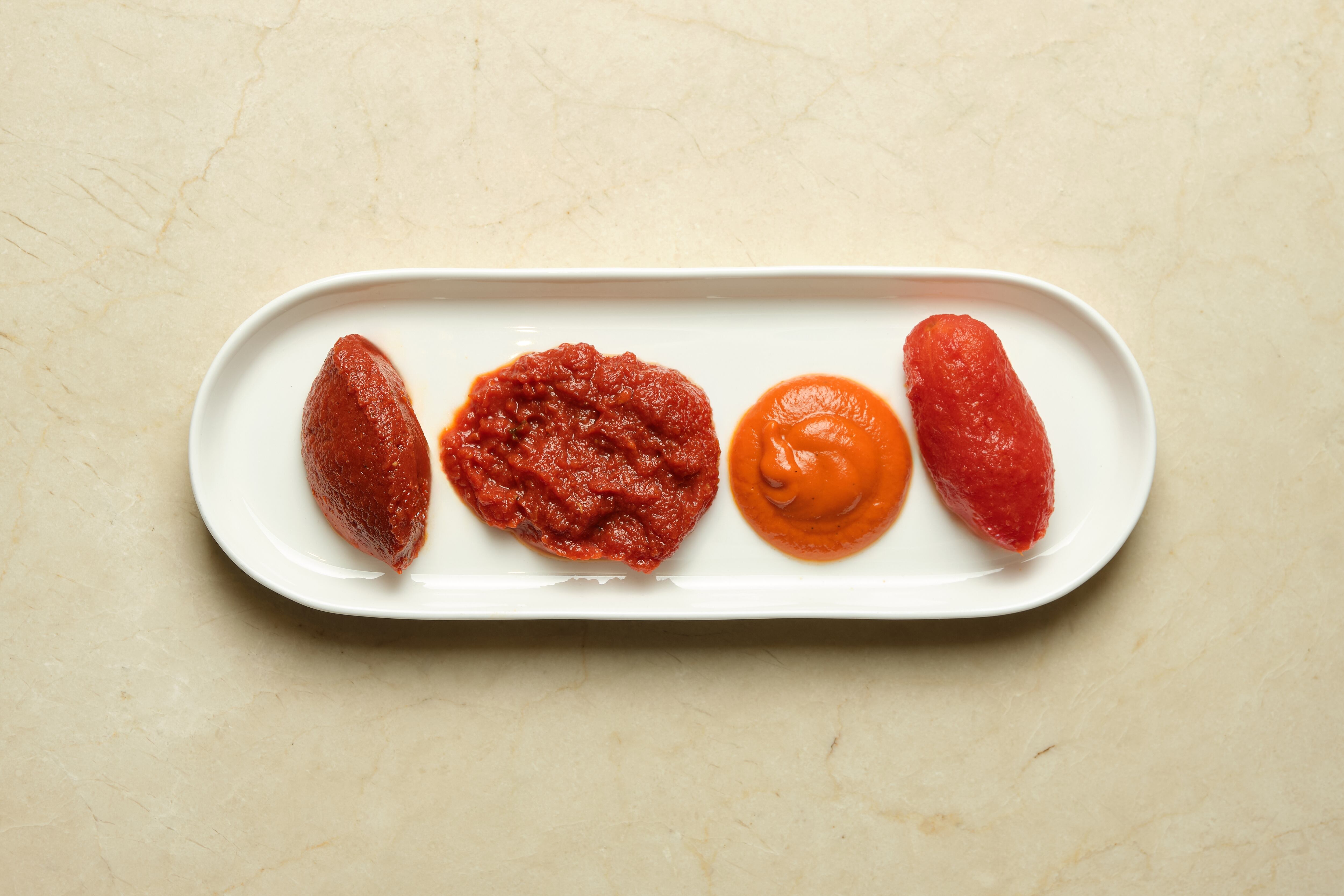 Tomatoes four ways on the Napoli on The Road tasting menu