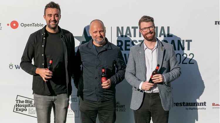Oli Marlow, Simon Rogan and Sam Ward