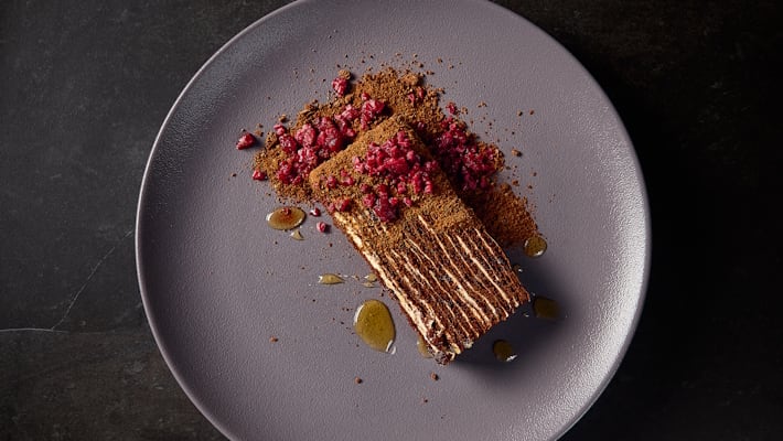 Dessert on plate