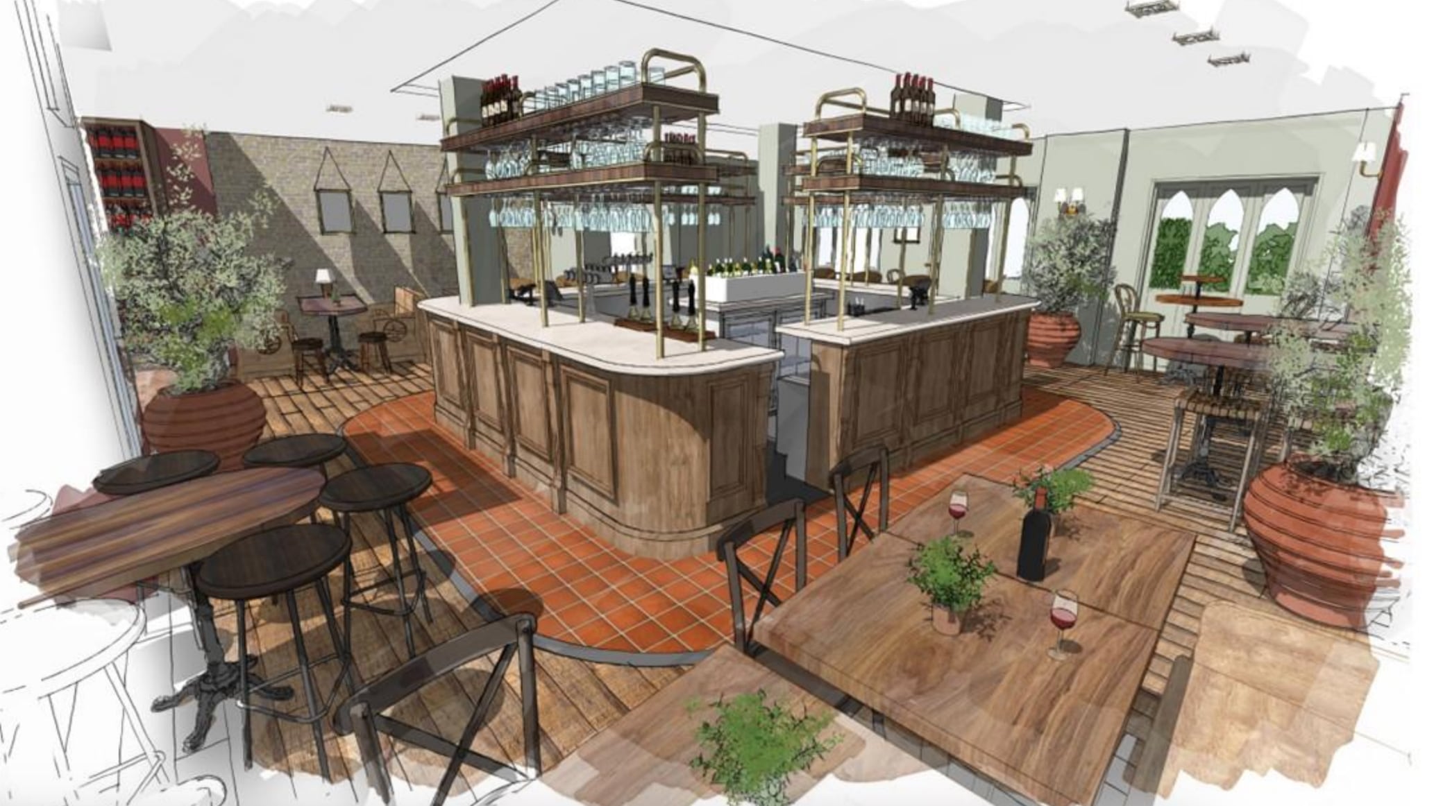 A CGI of The Wine Yard