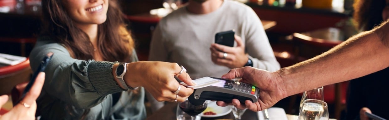 Card payment in restaurant