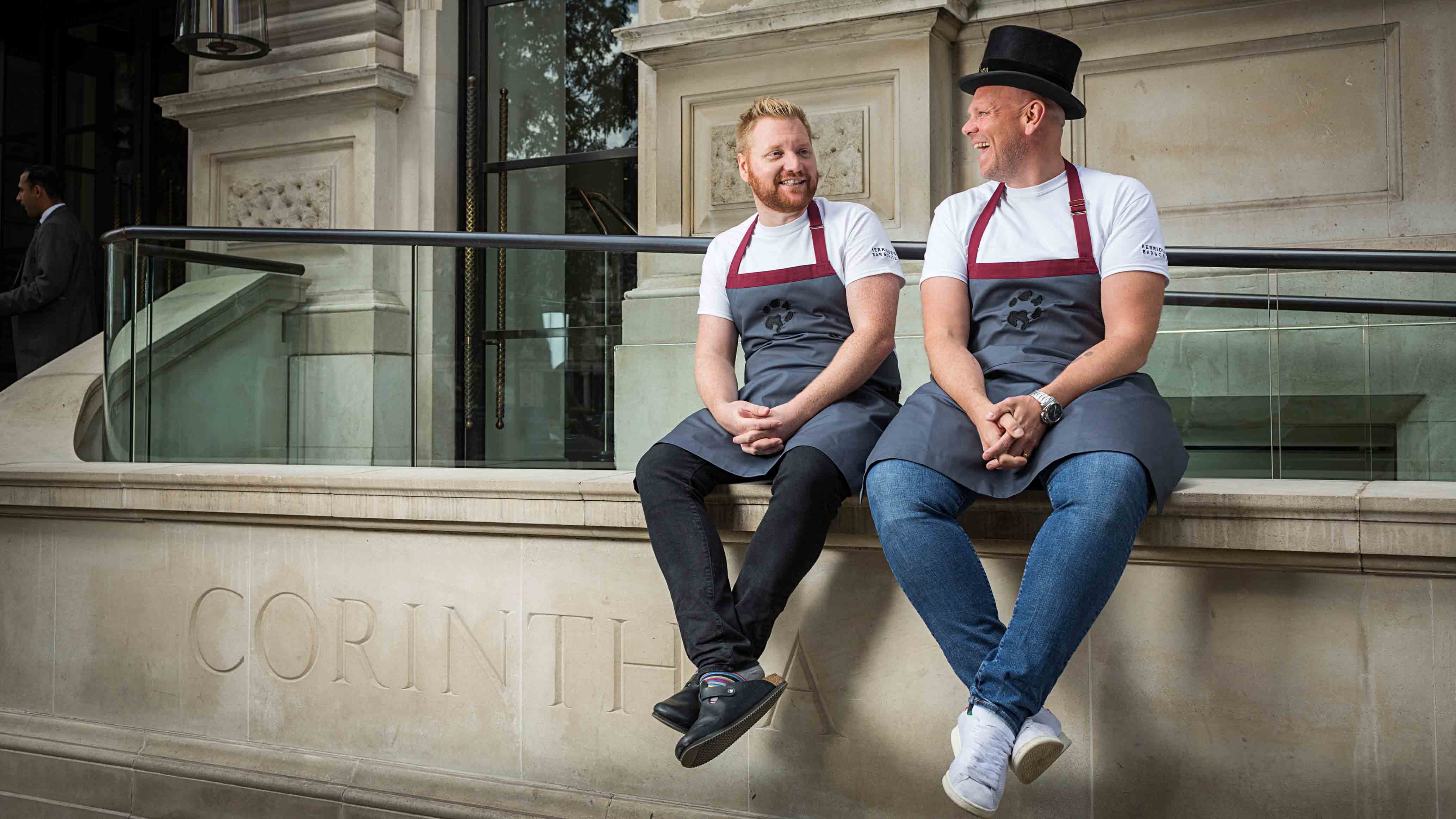 Sitting pretty: Tom Kerridge and Nick Beardshaw launch in London