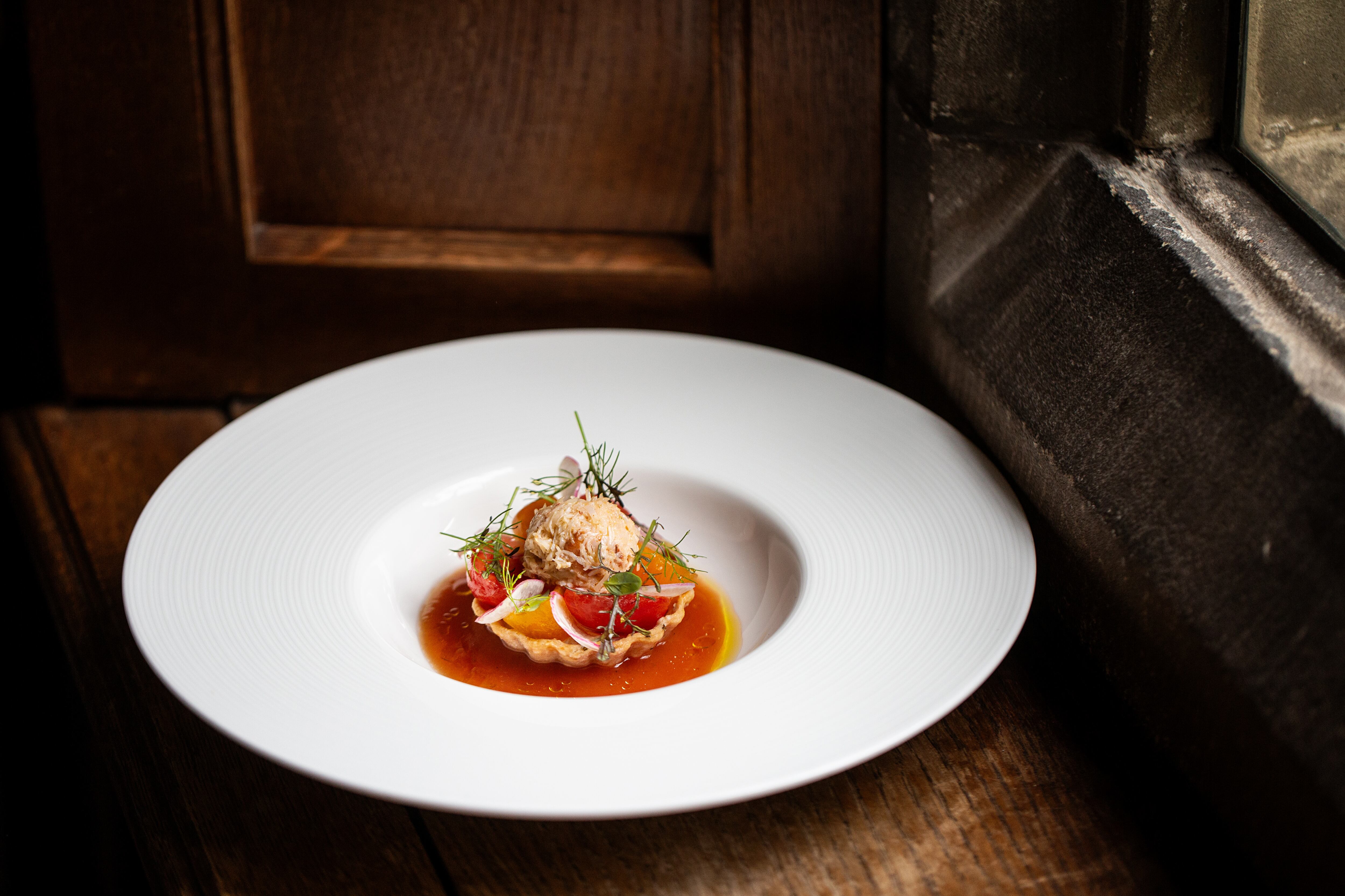 A dish of crab tart at The Warwick restaurant