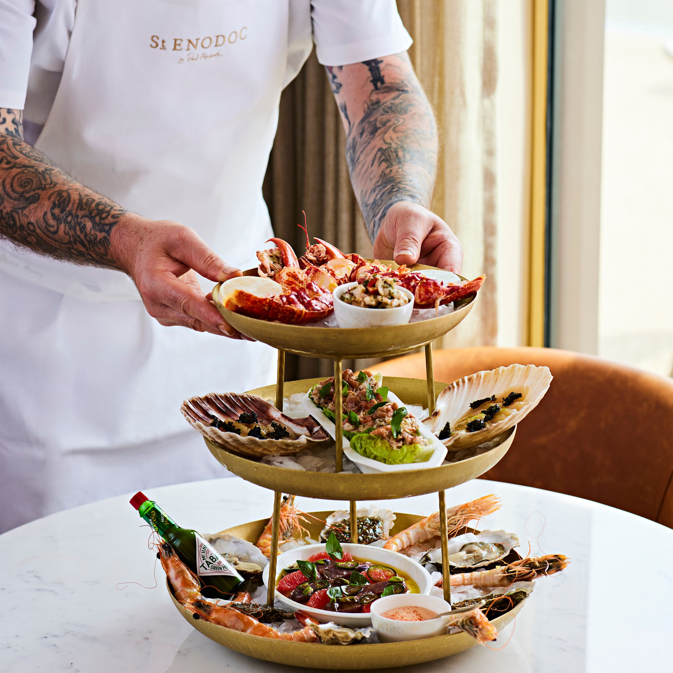The Estuary Grill's seafood tower