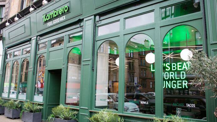 Byres Road view Zambrero exterior