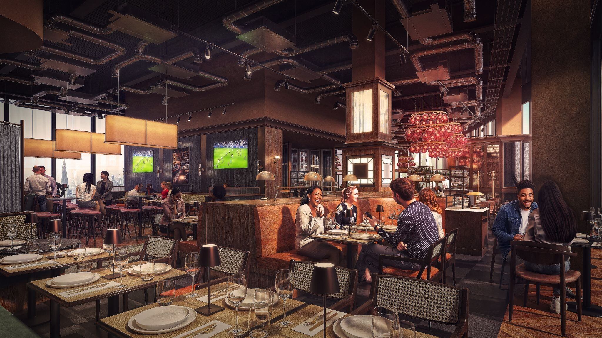 Artists impression of Bread Street Kitchen at 22 Bishopsgate