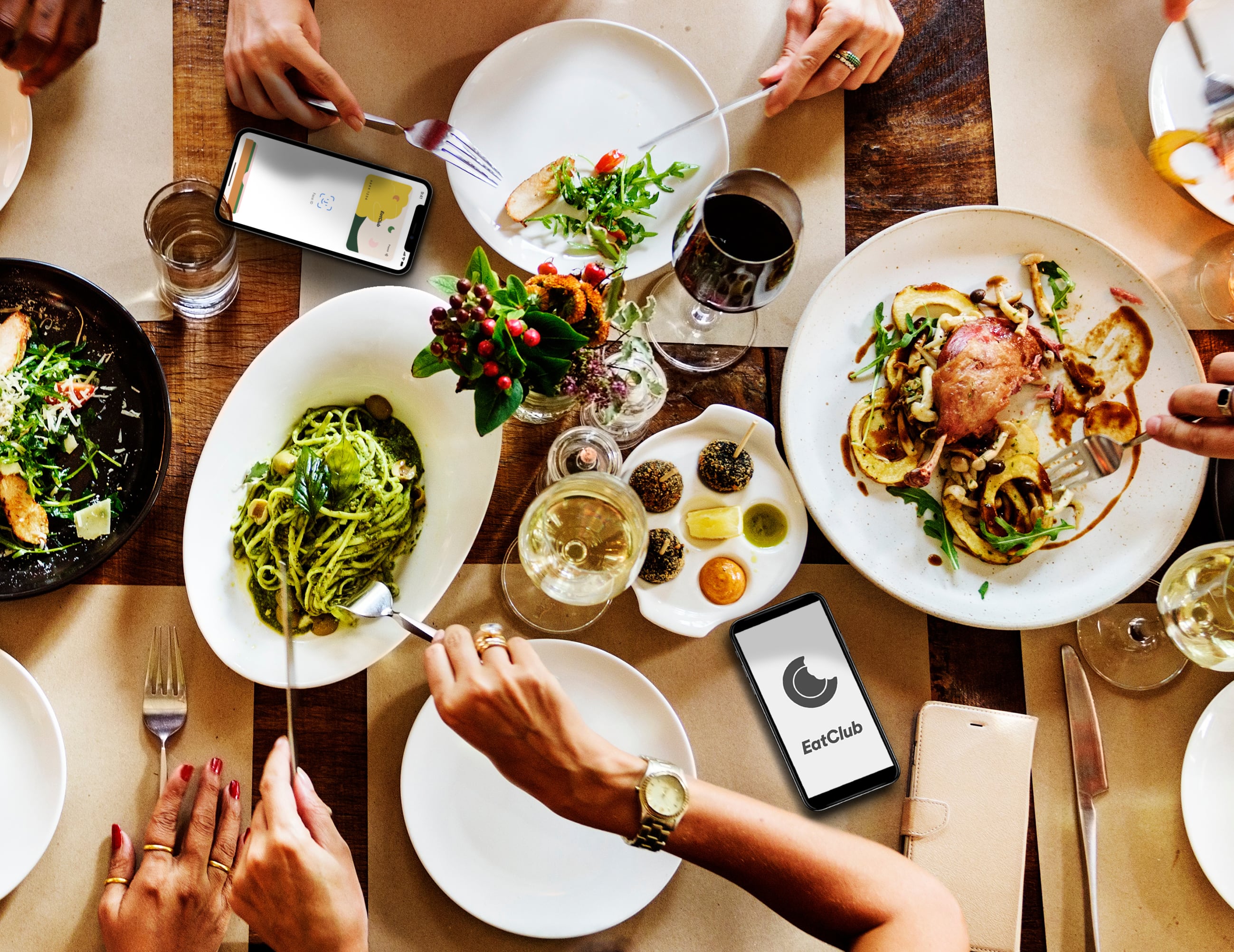 EatClub app with restaurant dishes